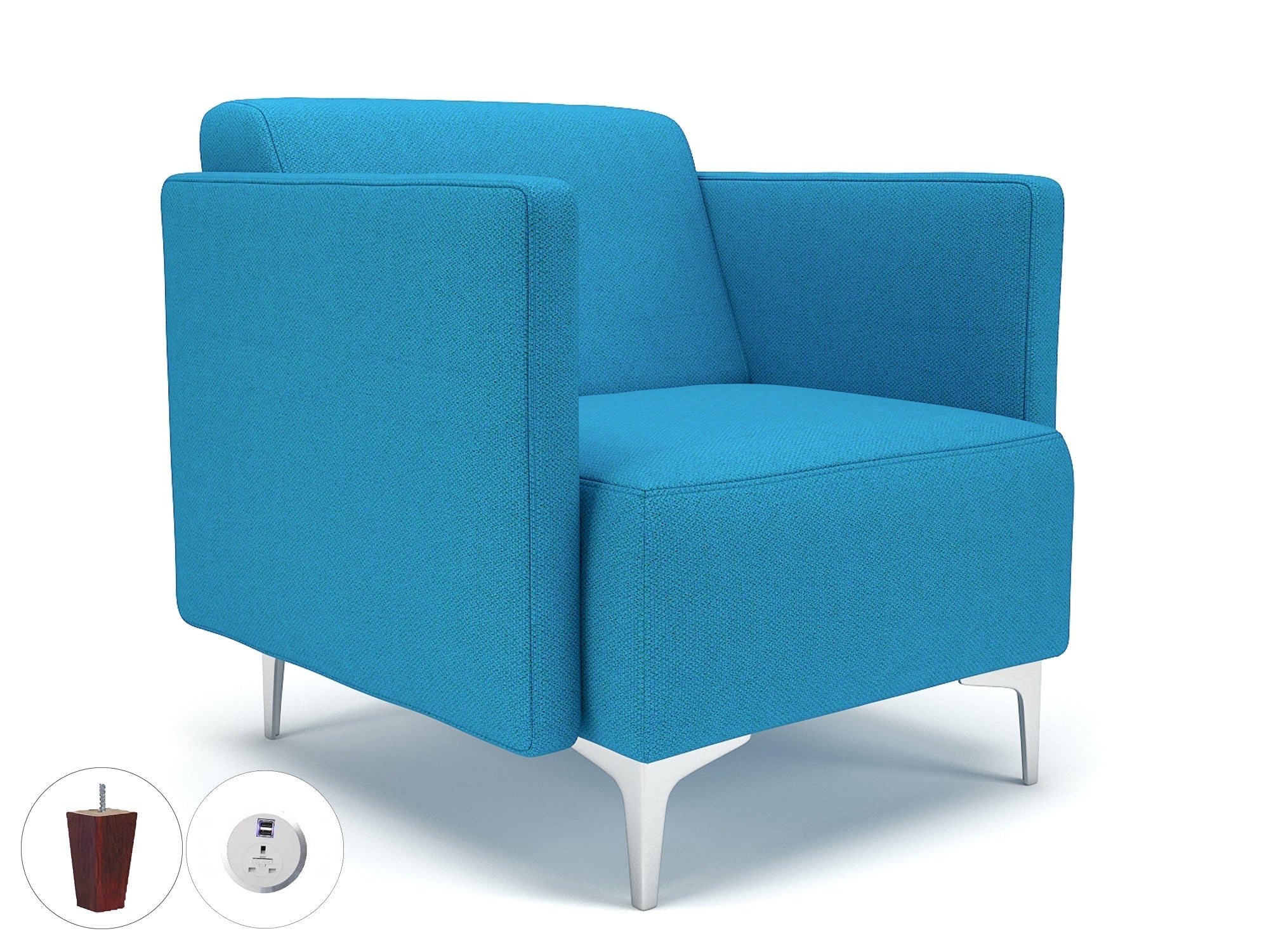 Office furniture napa-slim-arm-75cm-wide-armchair-in-camira-era-fabric-with-socket Dynamic  Light Wood Colour Perennial 