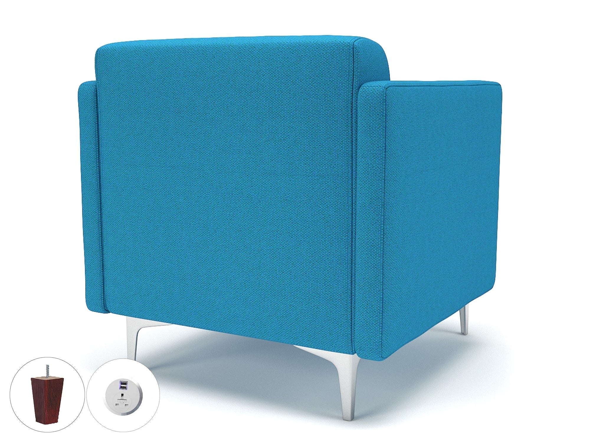 Office furniture napa-slim-arm-75cm-wide-armchair-in-camira-era-fabric-with-socket Dynamic  Chrome Colour Period 