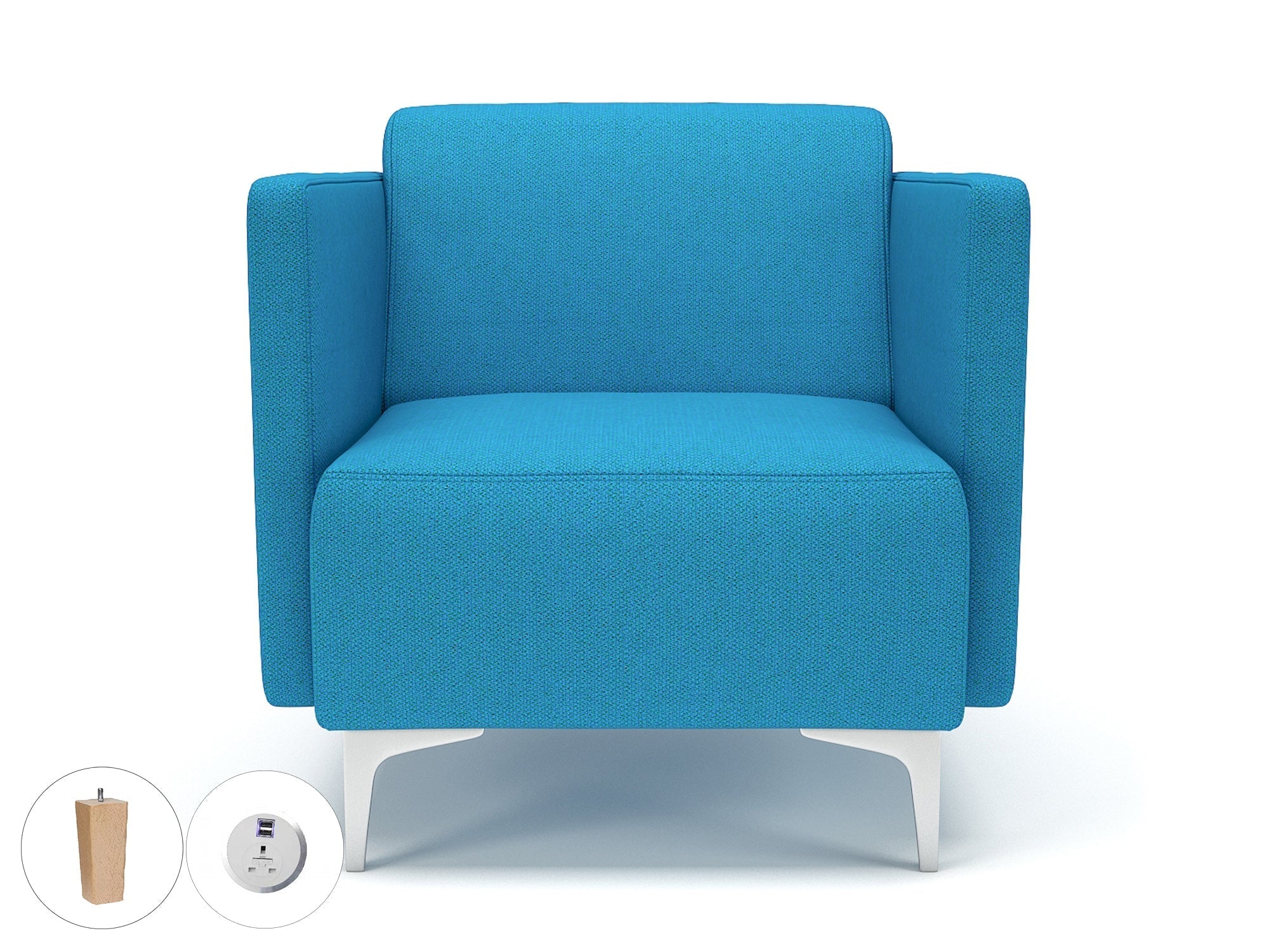 Office furniture napa-slim-arm-75cm-wide-armchair-in-camira-era-fabric-with-socket Dynamic  Light Wood Colour Period 