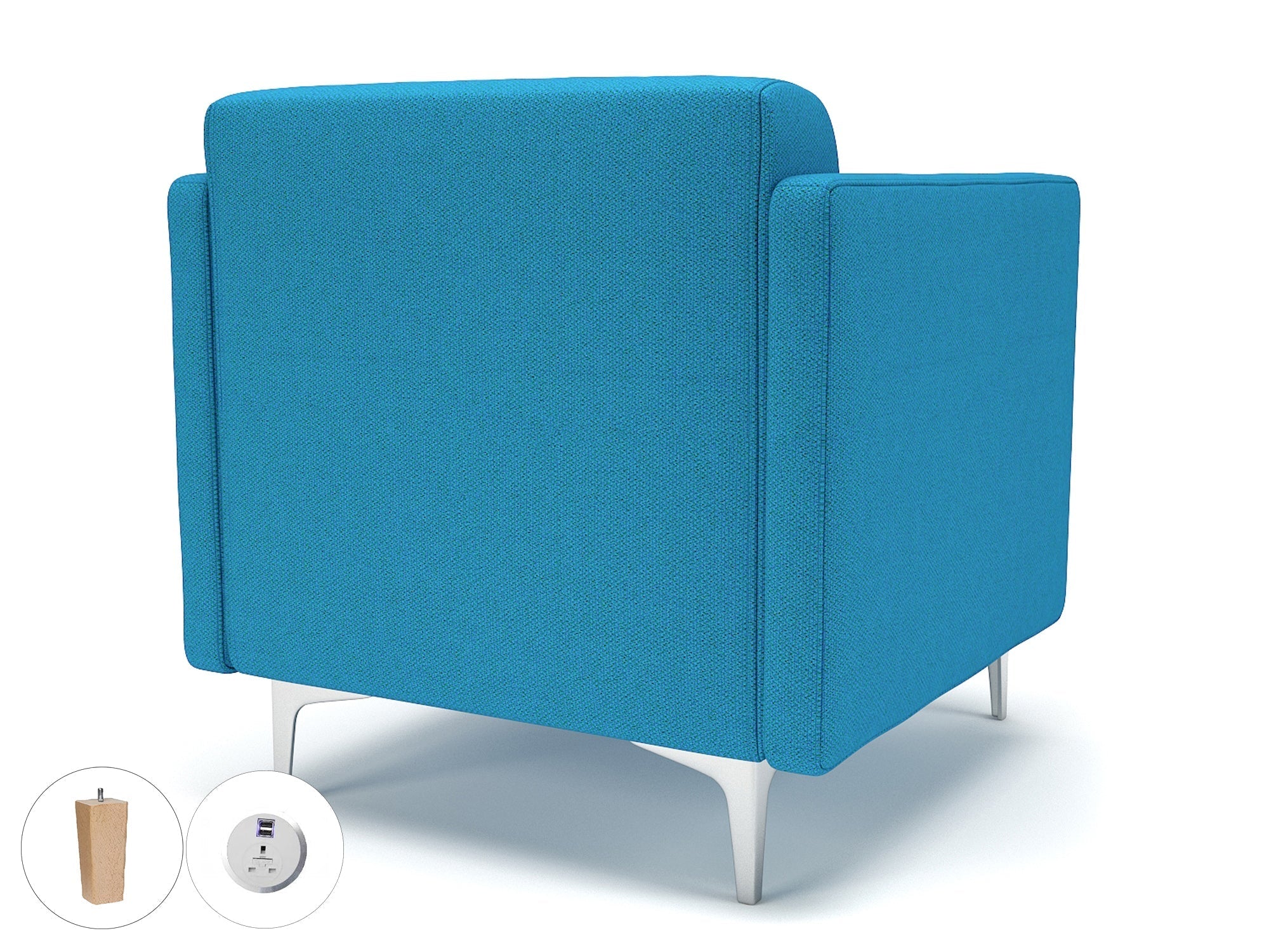 Office furniture napa-slim-arm-75cm-wide-armchair-in-camira-era-fabric-with-socket Dynamic  Matt Black Colour Period 