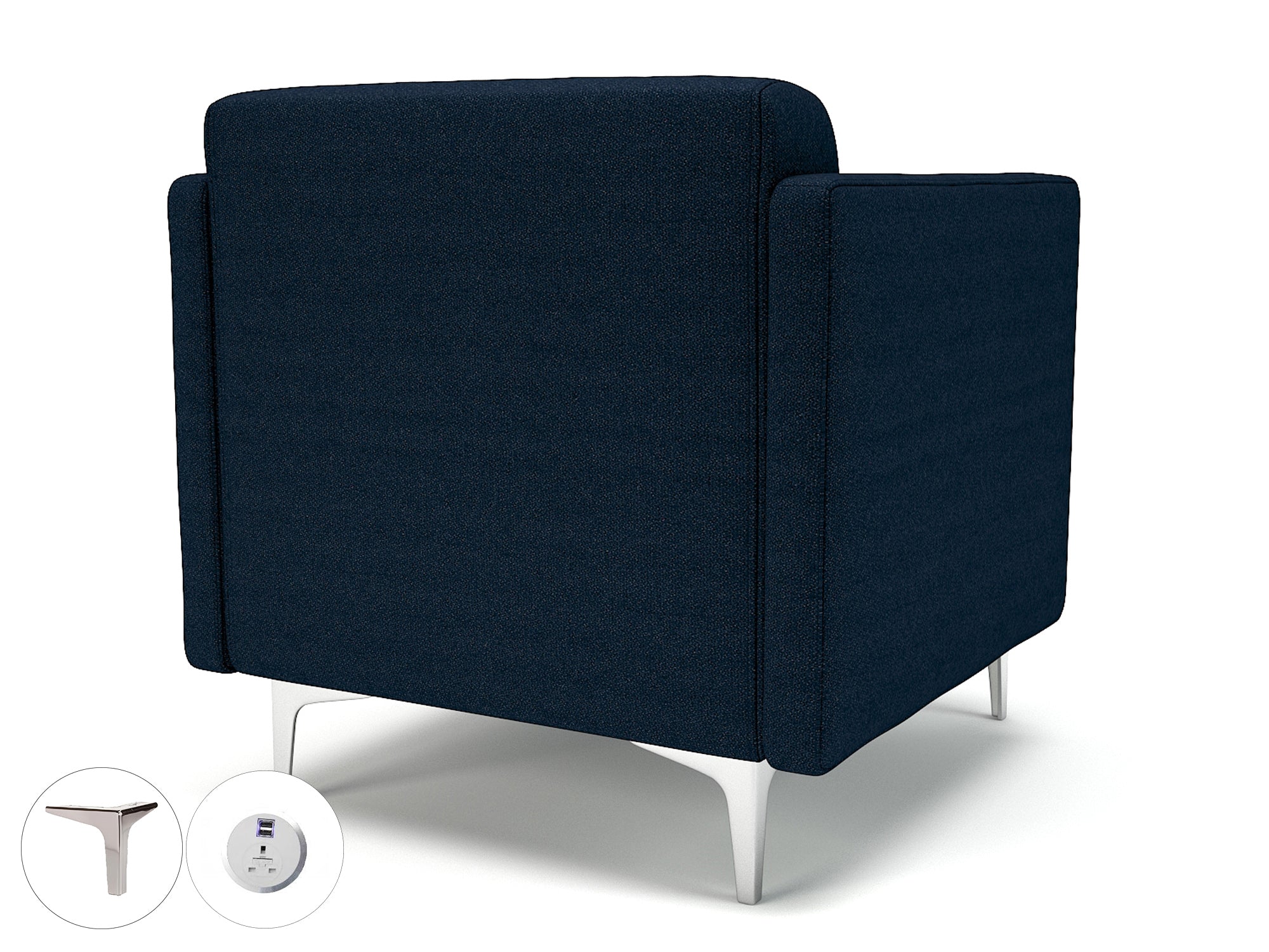 Office furniture napa-slim-arm-75cm-wide-armchair-in-camira-era-fabric-with-socket Dynamic  Light Wood Colour Present 