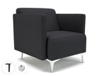 Office furniture napa-slim-arm-75cm-wide-armchair-in-warwick-dolly-fabric-with-socket Dynamic  Matt Black Colour Lagoon 