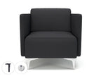 Office furniture napa-slim-arm-75cm-wide-armchair-in-warwick-dolly-fabric-with-socket Dynamic  Chrome Colour Linen 