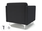 Office furniture napa-slim-arm-75cm-wide-armchair-in-warwick-dolly-fabric-with-socket Dynamic  Ebony Wood Colour Linen 