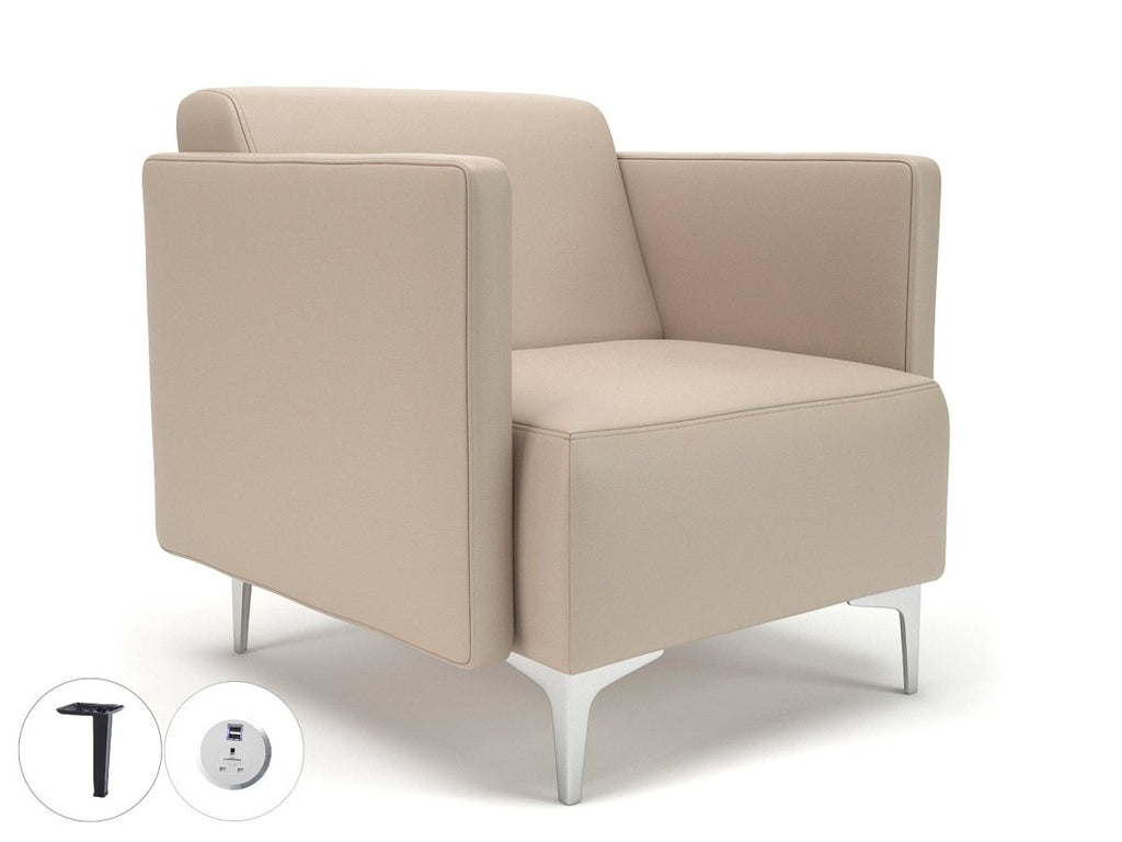 Office furniture napa-slim-arm-75cm-wide-armchair-in-cristina-marrone-ultima-faux-leather-with-socket Dynamic   Colour  