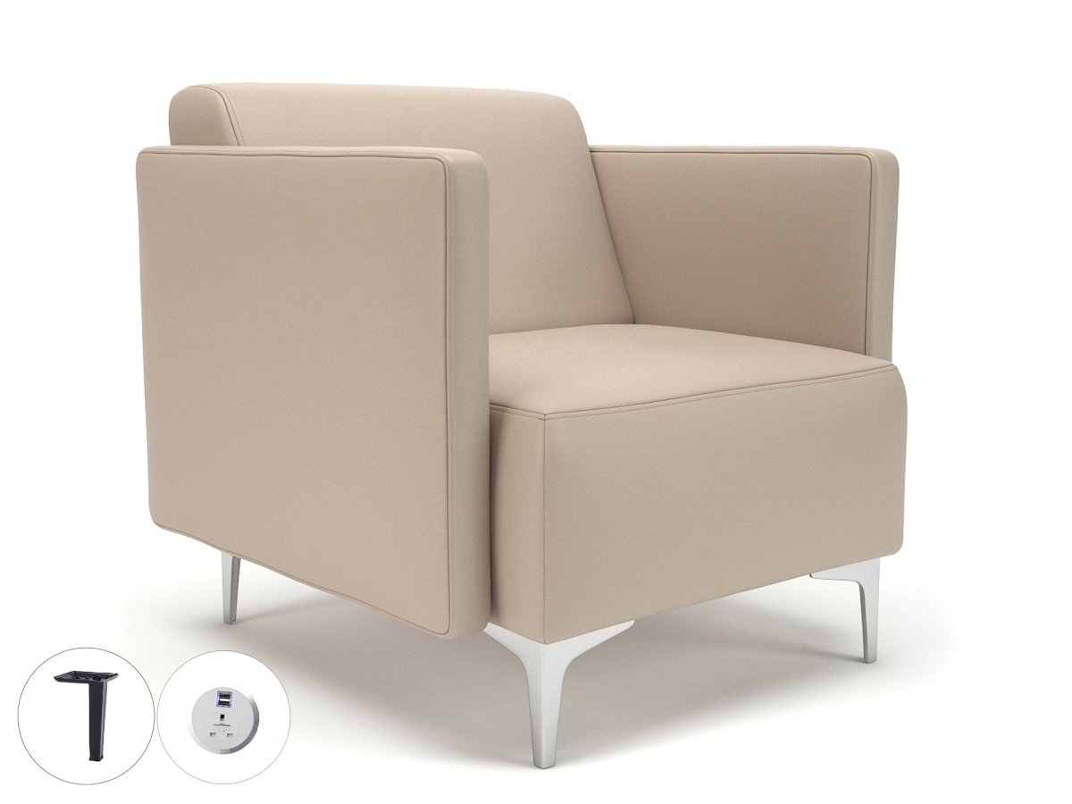 Office furniture napa-slim-arm-75cm-wide-armchair-in-cristina-marrone-ultima-faux-leather-with-socket Dynamic   Colour  