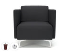 Office furniture napa-slim-arm-75cm-wide-armchair-in-warwick-dolly-fabric-with-socket Dynamic  Matt Black Colour Linen 