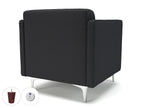 Office furniture napa-slim-arm-75cm-wide-armchair-in-warwick-dolly-fabric-with-socket Dynamic  Chrome Colour Marmalade 
