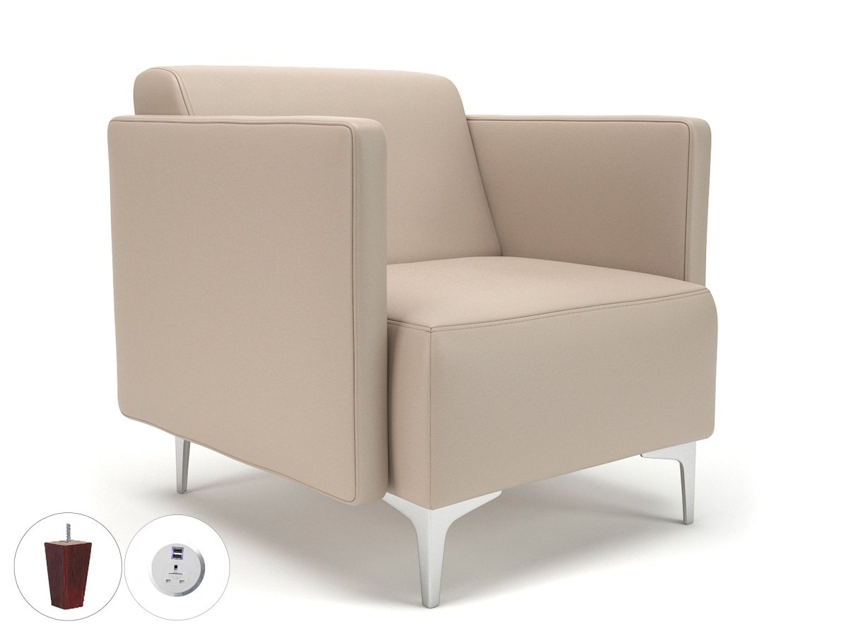 Office furniture napa-slim-arm-75cm-wide-armchair-in-cristina-marrone-ultima-faux-leather-with-socket Dynamic   Colour  
