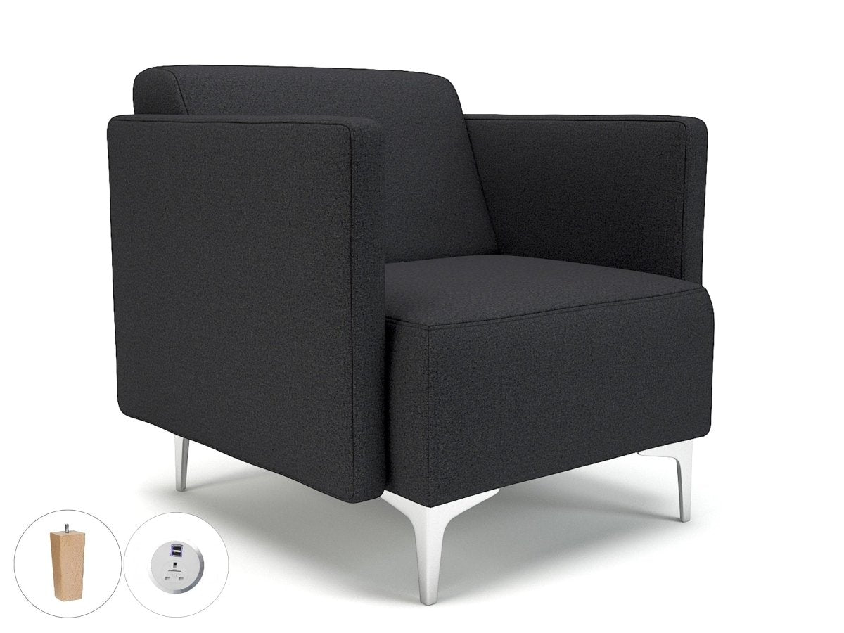 napa-slim-arm-75cm-wide-armchair-in-warwick-dolly-fabric-with-socket Dynamic  Ebony Wood Colour Marmalade 