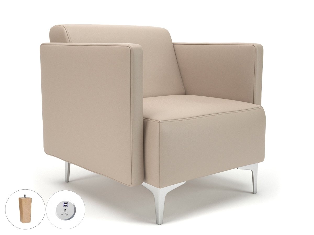 Office furniture napa-slim-arm-75cm-wide-armchair-in-cristina-marrone-ultima-faux-leather-with-socket Dynamic   Colour  