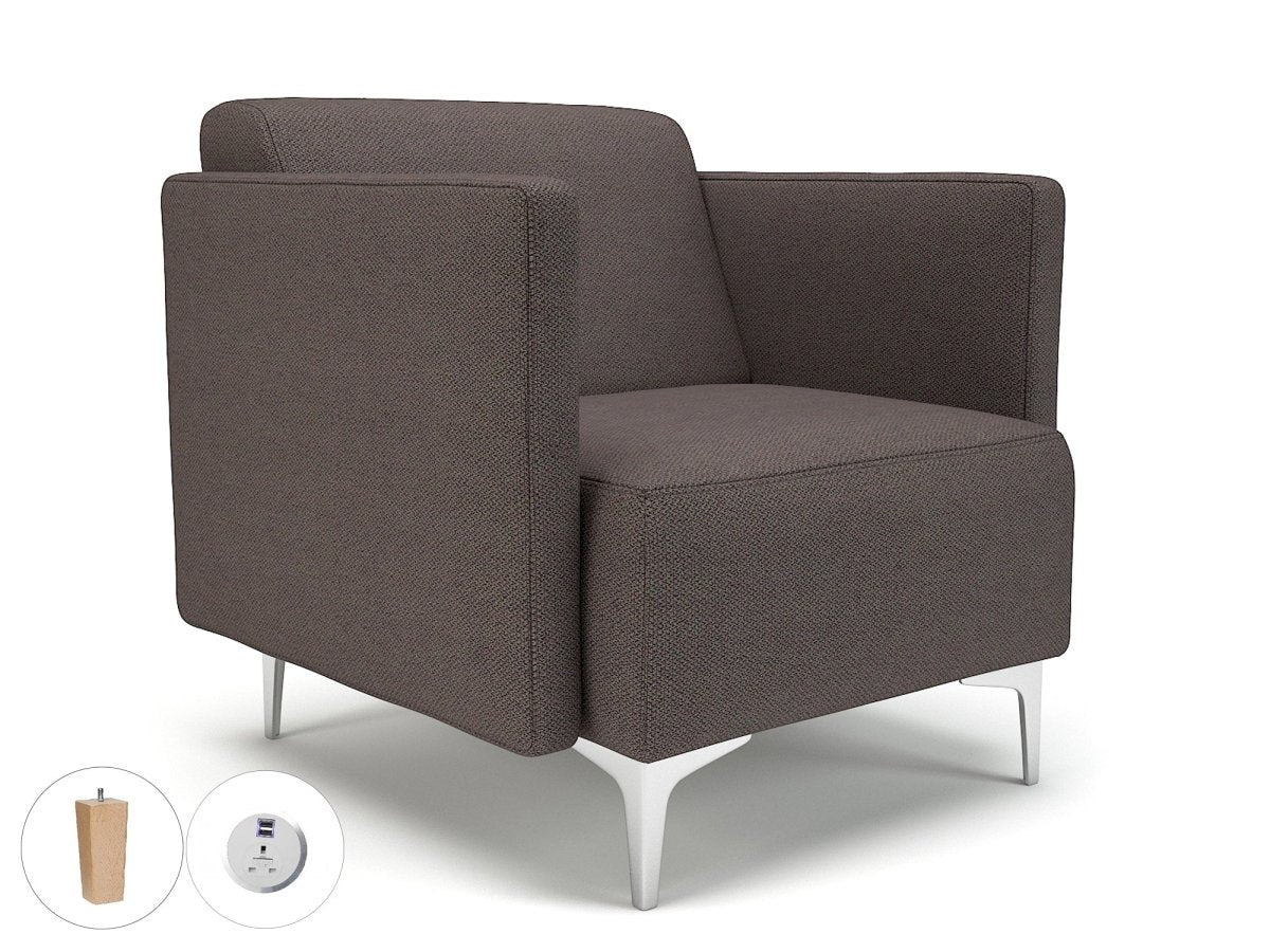 Office furniture napa-slim-arm-75cm-wide-armchair-in-camira-era-fabric-with-socket Dynamic   Colour  
