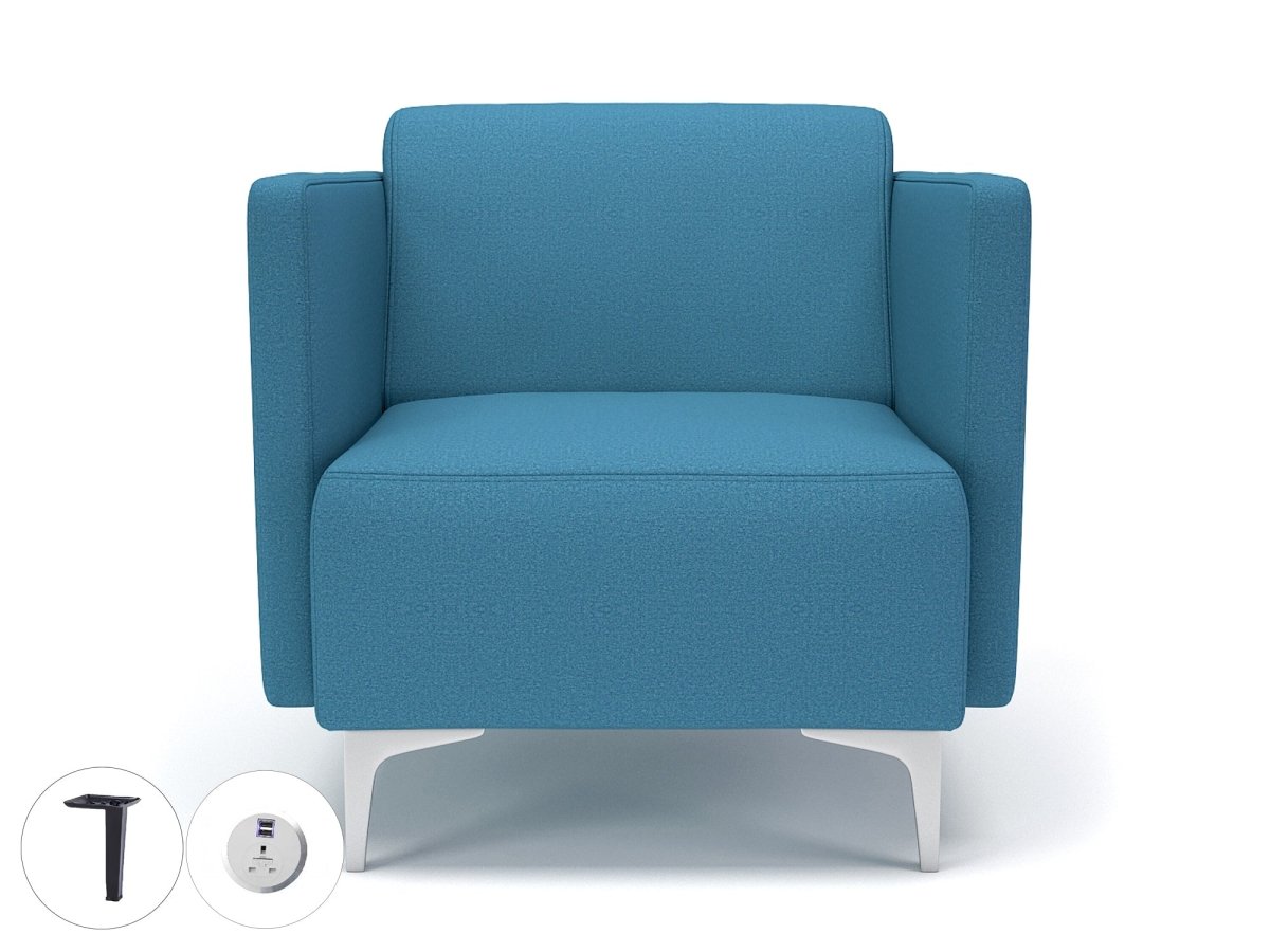 Office furniture napa-slim-arm-75cm-wide-armchair-in-warwick-dolly-fabric-with-socket Dynamic   Colour  