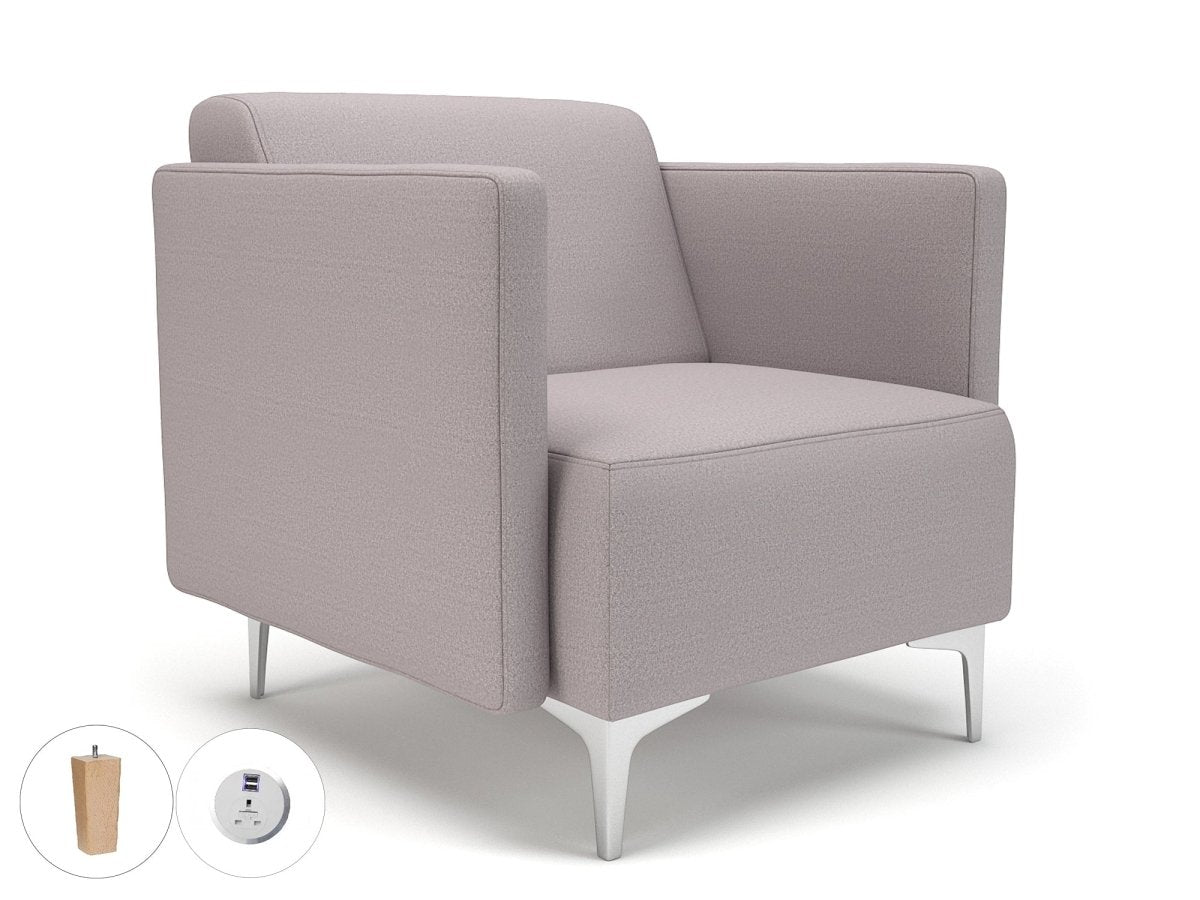 Office furniture napa-slim-arm-75cm-wide-armchair-in-warwick-dolly-fabric-with-socket Dynamic   Colour  