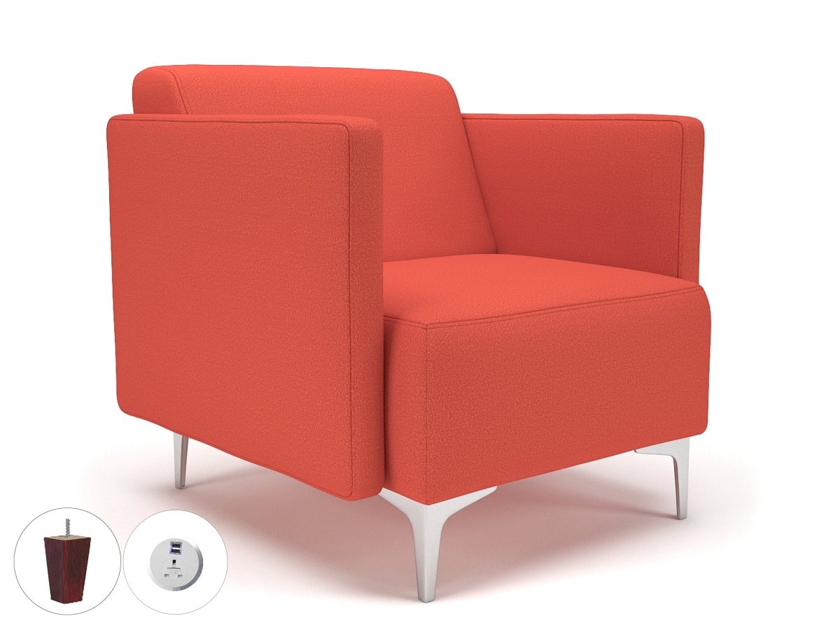Office furniture napa-slim-arm-75cm-wide-armchair-in-warwick-dolly-fabric-with-socket Dynamic   Colour  