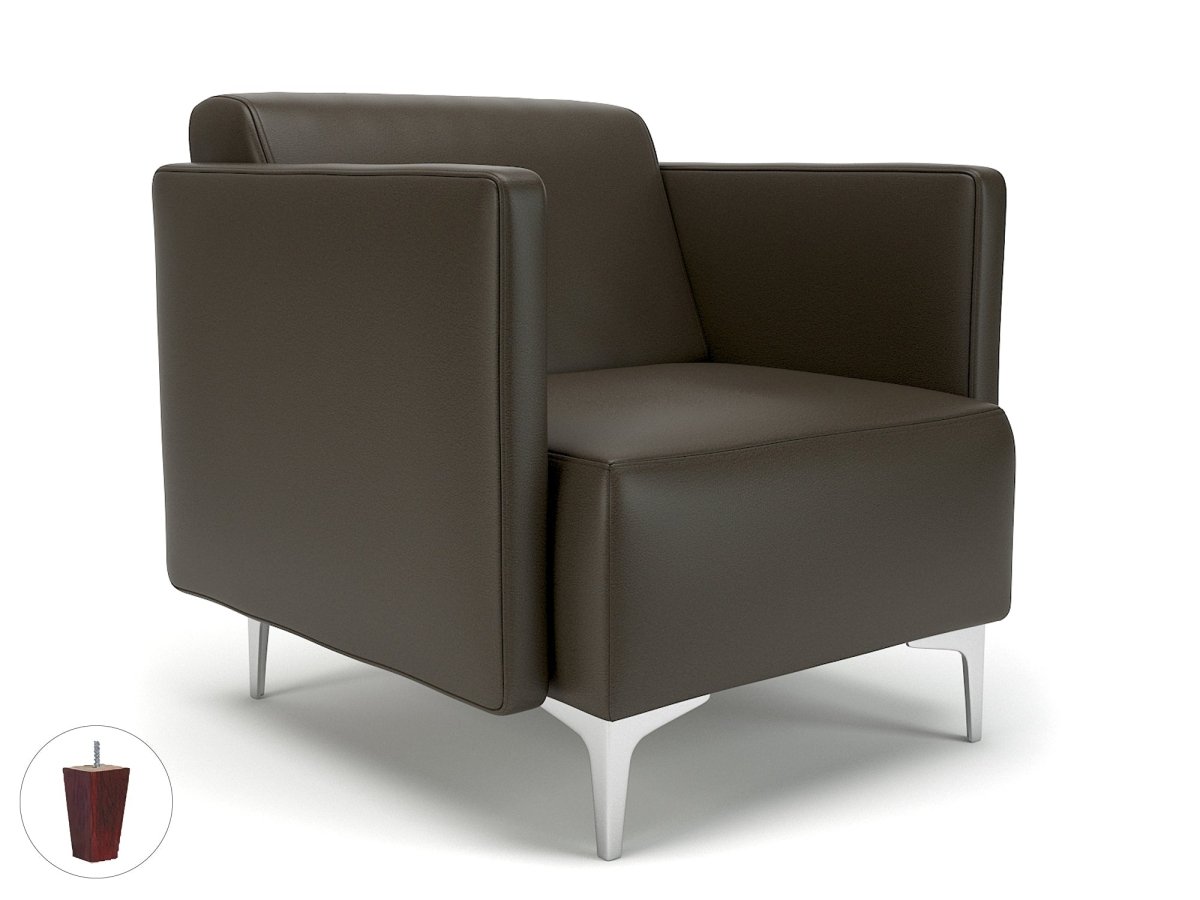 Office furniture napa-slim-arm-75cm-wide-armchair-in-cristina-marrone-ultima-faux-leather Dynamic   Colour  
