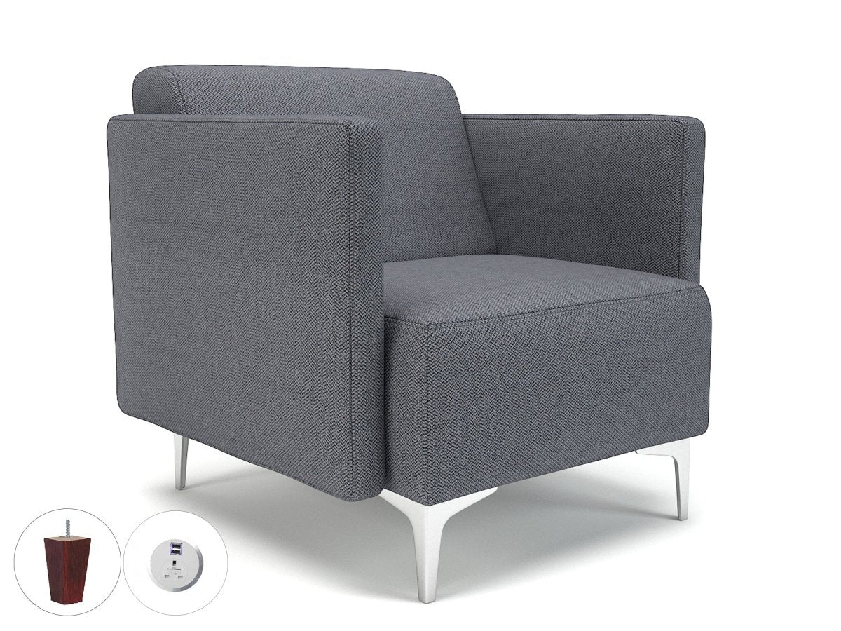 Office furniture napa-slim-arm-75cm-wide-armchair-in-camira-era-fabric-with-socket Dynamic   Colour  