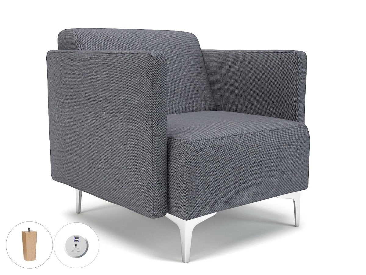 Office furniture napa-slim-arm-75cm-wide-armchair-in-camira-era-fabric-with-socket Dynamic   Colour  