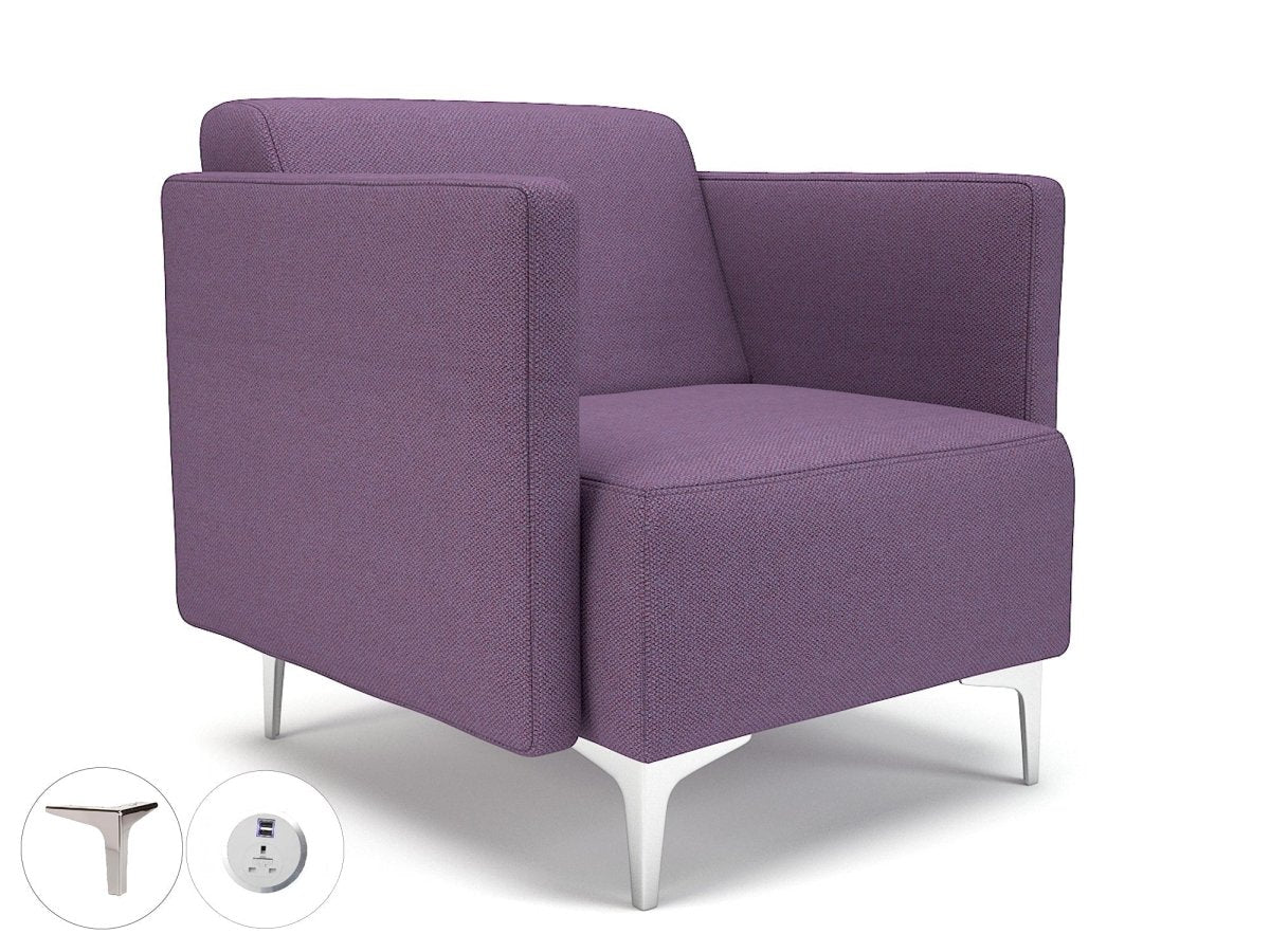 Office furniture napa-slim-arm-75cm-wide-armchair-in-camira-era-fabric-with-socket Dynamic   Colour  