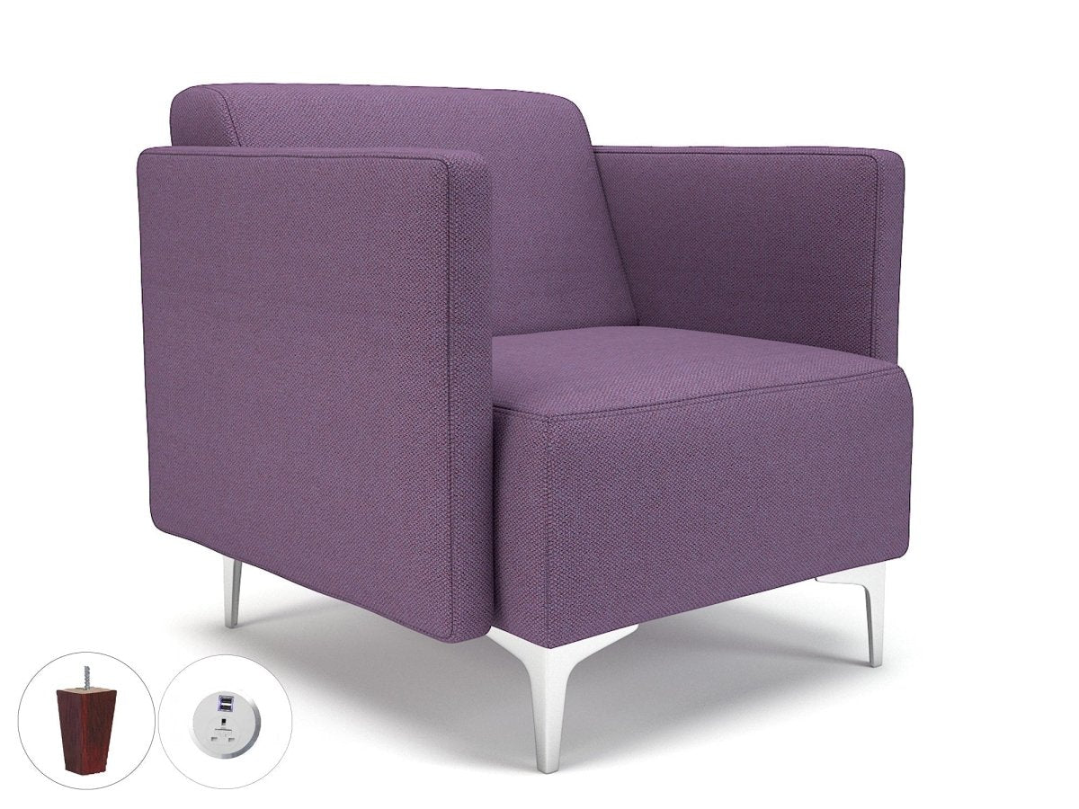 Office furniture napa-slim-arm-75cm-wide-armchair-in-camira-era-fabric-with-socket Dynamic   Colour  