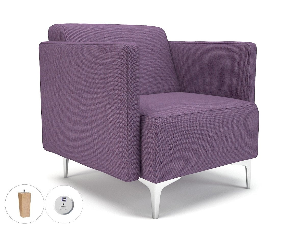 Office furniture napa-slim-arm-75cm-wide-armchair-in-camira-era-fabric-with-socket Dynamic   Colour  