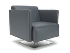 Office Armchair Napa Slim Arm 75cm Wide Swivel in Ultima Faux Leather  Colour Atlantic 