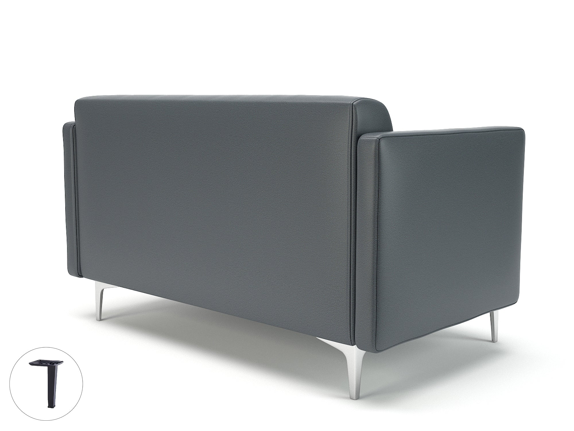 Office furniture napa-slim-arm-125cm-wide-sofa-in-cristina-marrone-ultima-faux-leather Dynamic  Ebony Wood Colour Chalk 