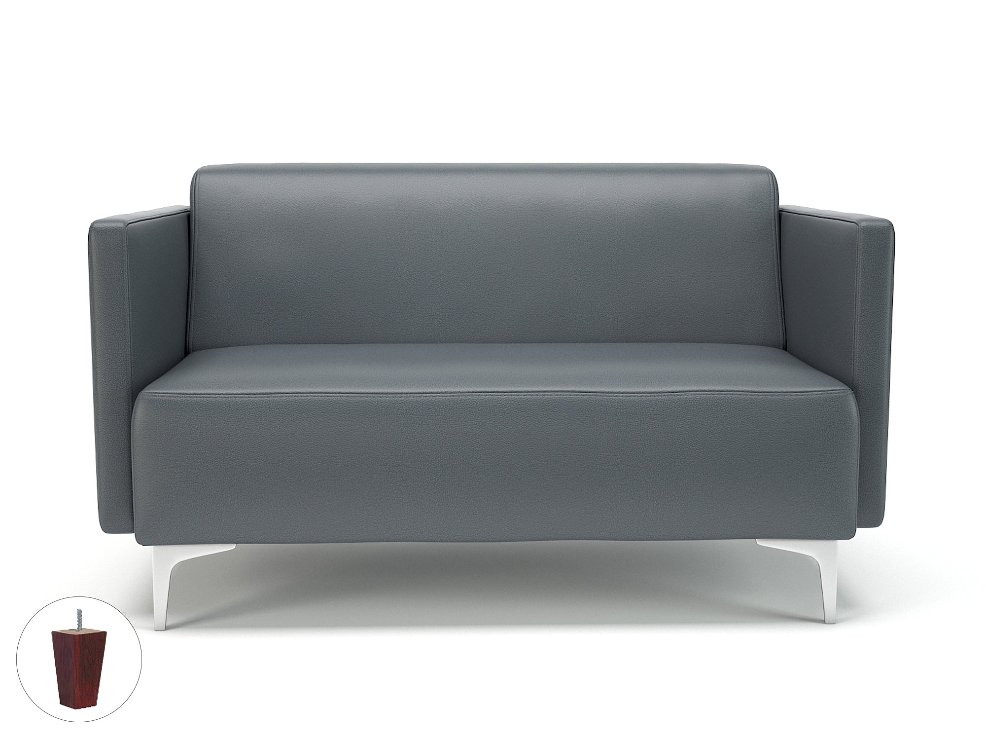 Office furniture napa-slim-arm-125cm-wide-sofa-in-cristina-marrone-ultima-faux-leather Dynamic  Matt Black Colour Chalk 