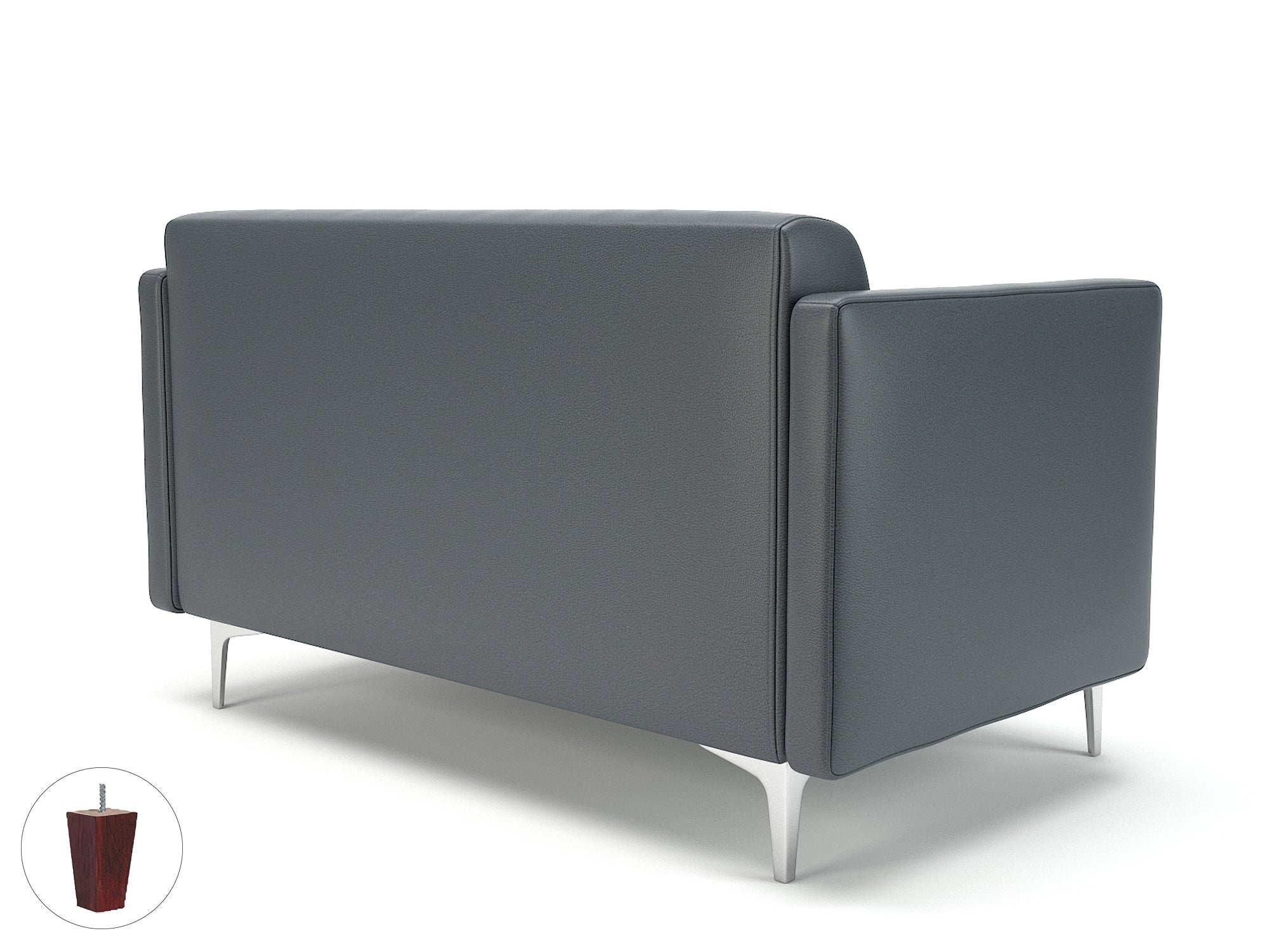 Office furniture napa-slim-arm-125cm-wide-sofa-in-cristina-marrone-ultima-faux-leather Dynamic  Chrome Colour Chilli 