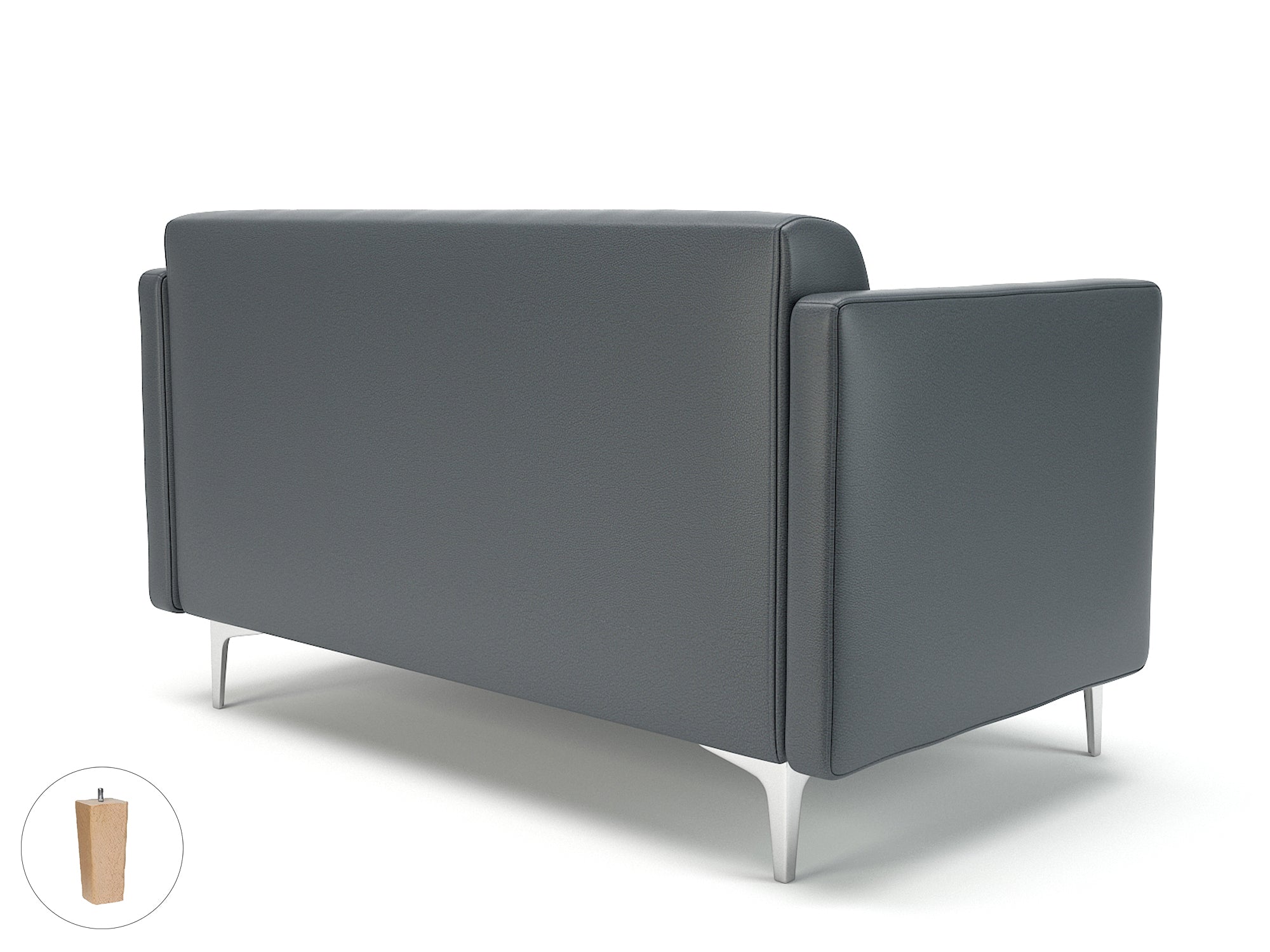 napa-slim-arm-125cm-wide-sofa-in-cristina-marrone-ultima-faux-leather Dynamic  Matt Black Colour Chilli 