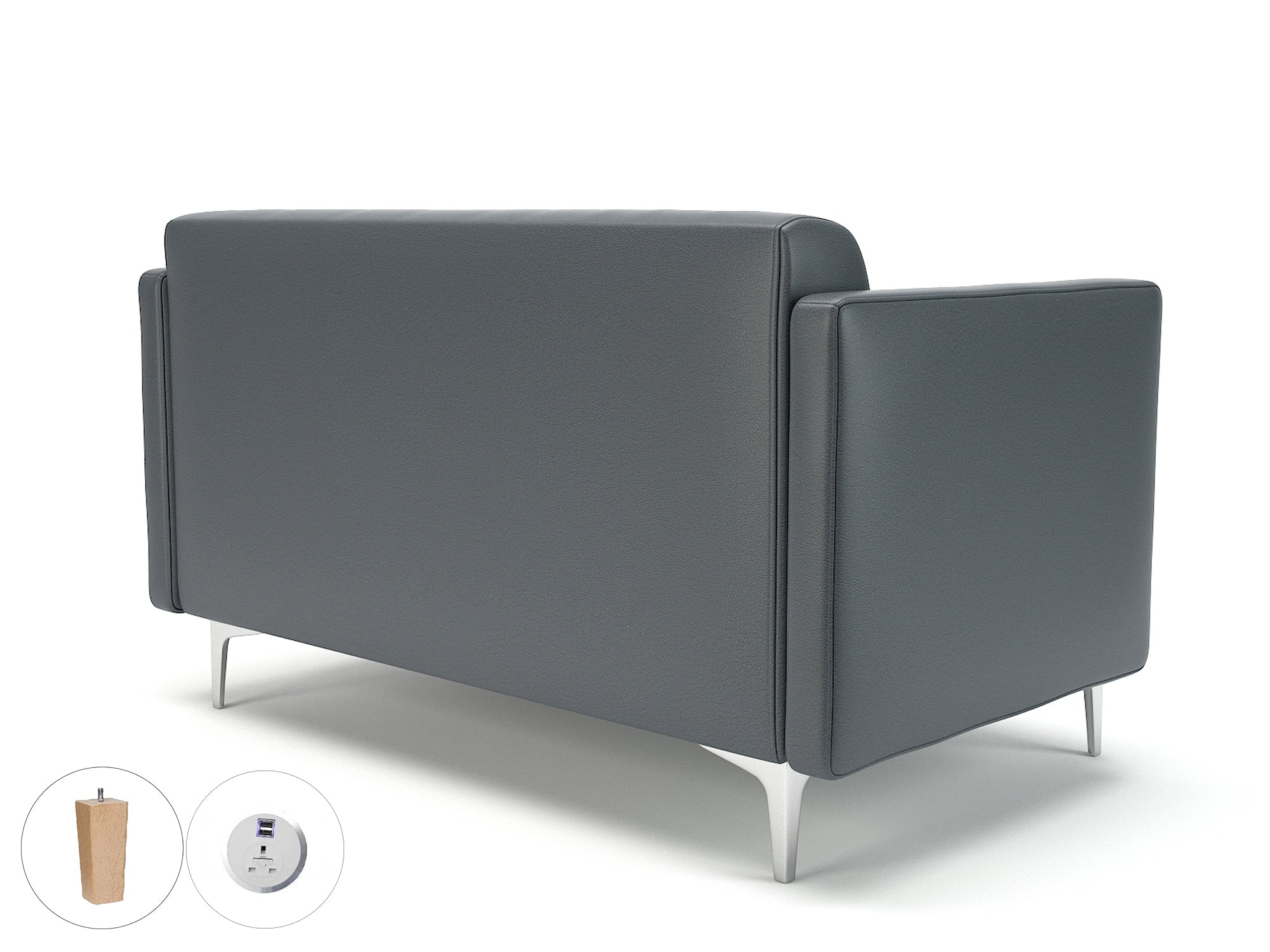napa-slim-arm-125cm-wide-sofa-in-cristina-marrone-ultima-faux-leather-with-socket Dynamic  Matt Black Colour Chilli 