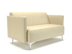 Office furniture napa-slim-arm-125cm-wide-sofa-in-cristina-marrone-ultima-faux-leather Dynamic  Chrome Colour Cream 