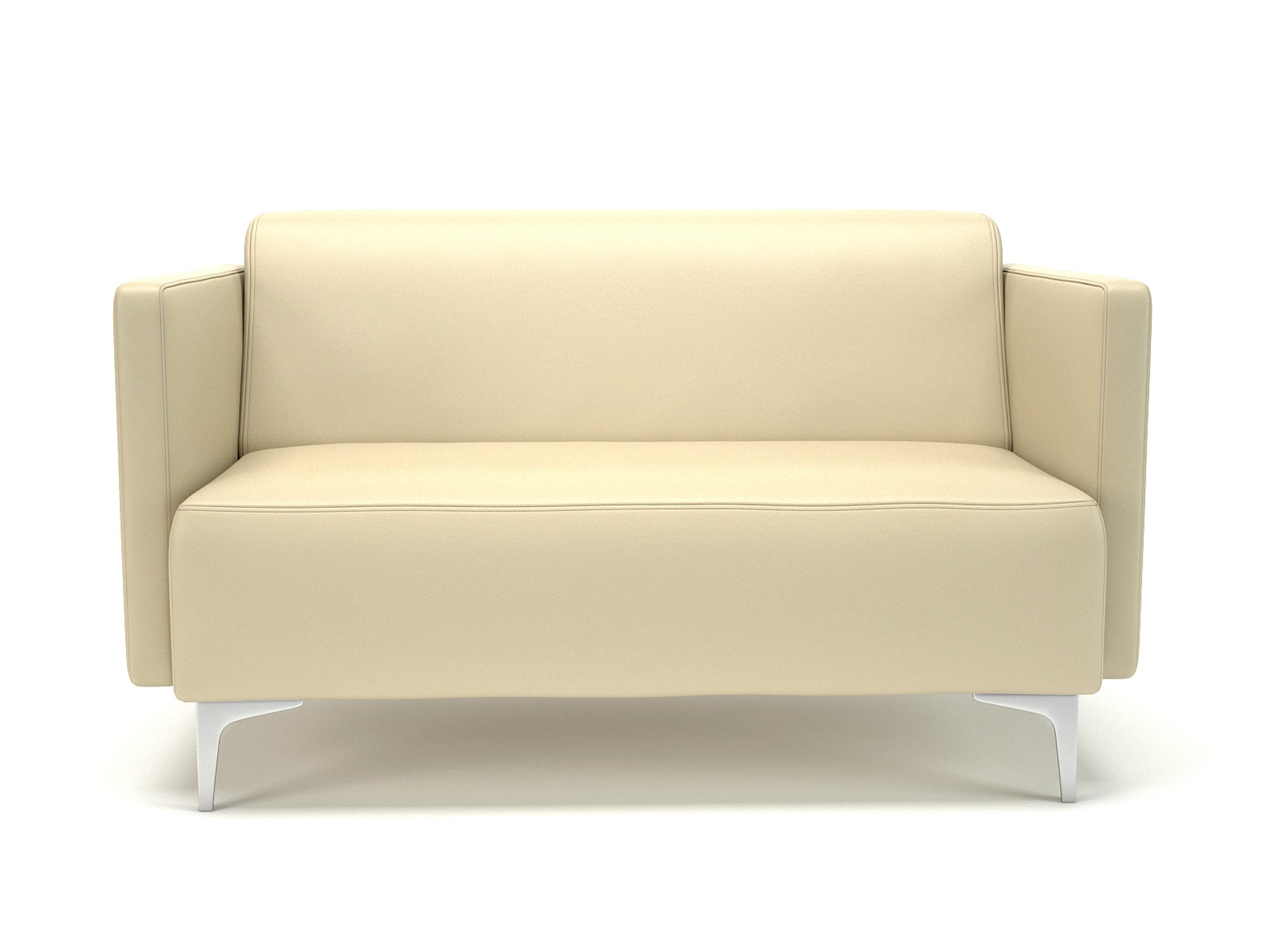 Office furniture napa-slim-arm-125cm-wide-sofa-in-cristina-marrone-ultima-faux-leather Dynamic  Ebony Wood Colour Cream 