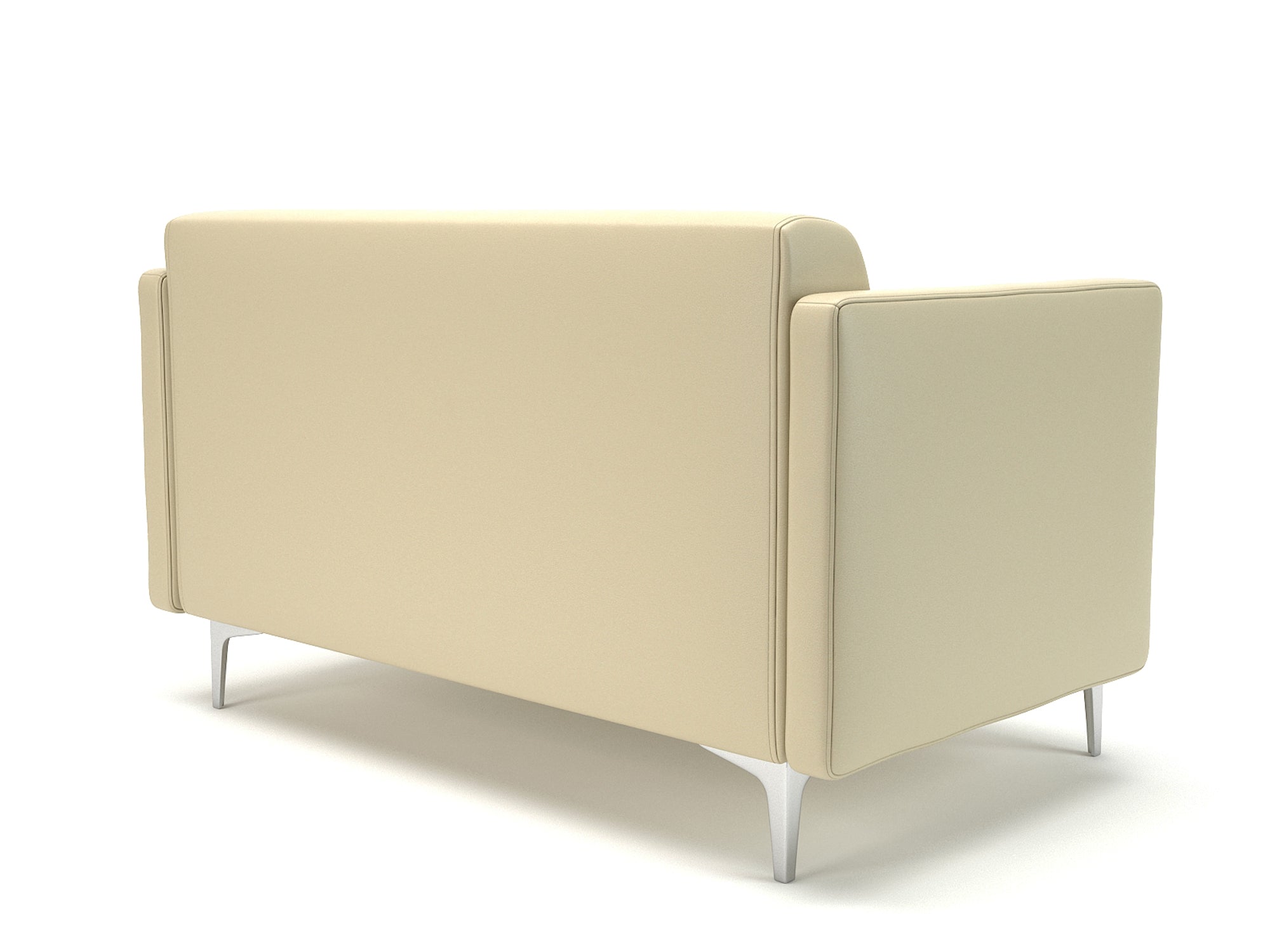 Office furniture napa-slim-arm-125cm-wide-sofa-in-cristina-marrone-ultima-faux-leather Dynamic  Light Wood Colour Cream 