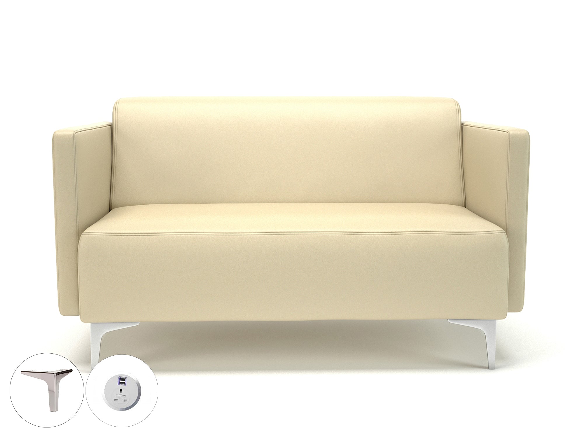 napa-slim-arm-125cm-wide-sofa-in-cristina-marrone-ultima-faux-leather-with-socket Dynamic  Ebony Wood Colour Cream 