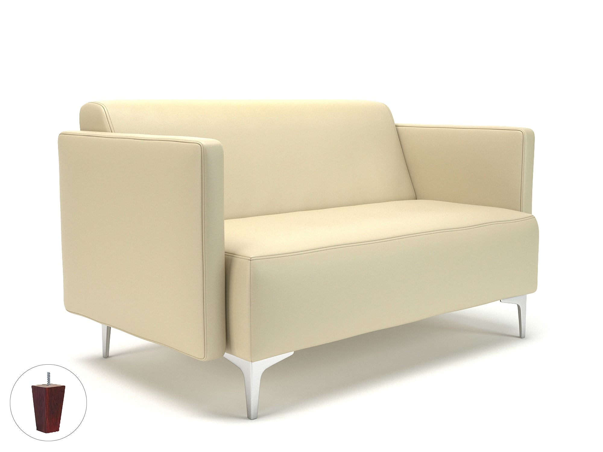 Office furniture napa-slim-arm-125cm-wide-sofa-in-cristina-marrone-ultima-faux-leather Dynamic  Light Wood Colour Mocha 