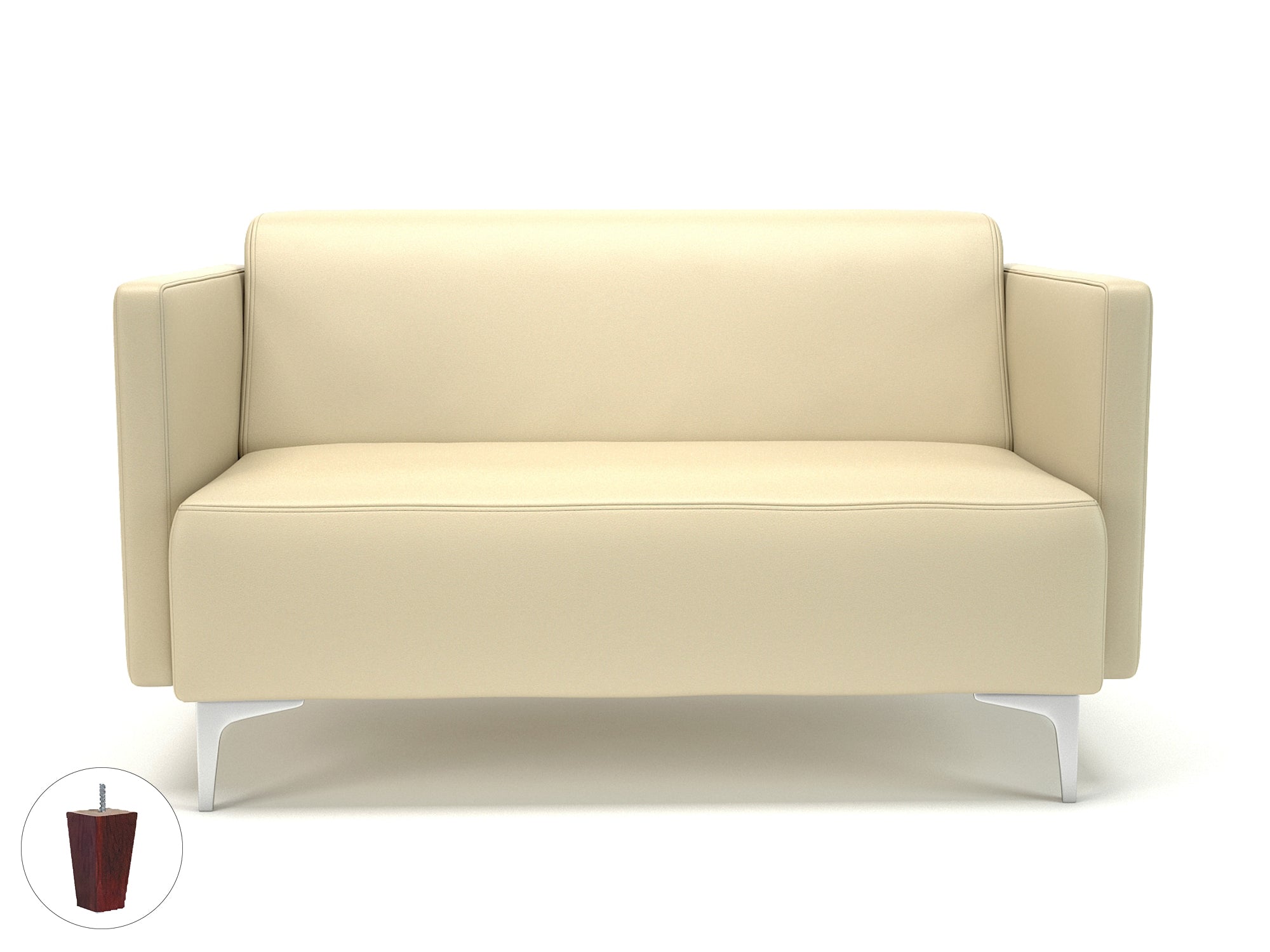 Office furniture napa-slim-arm-125cm-wide-sofa-in-cristina-marrone-ultima-faux-leather Dynamic  Matt Black Colour Mocha 