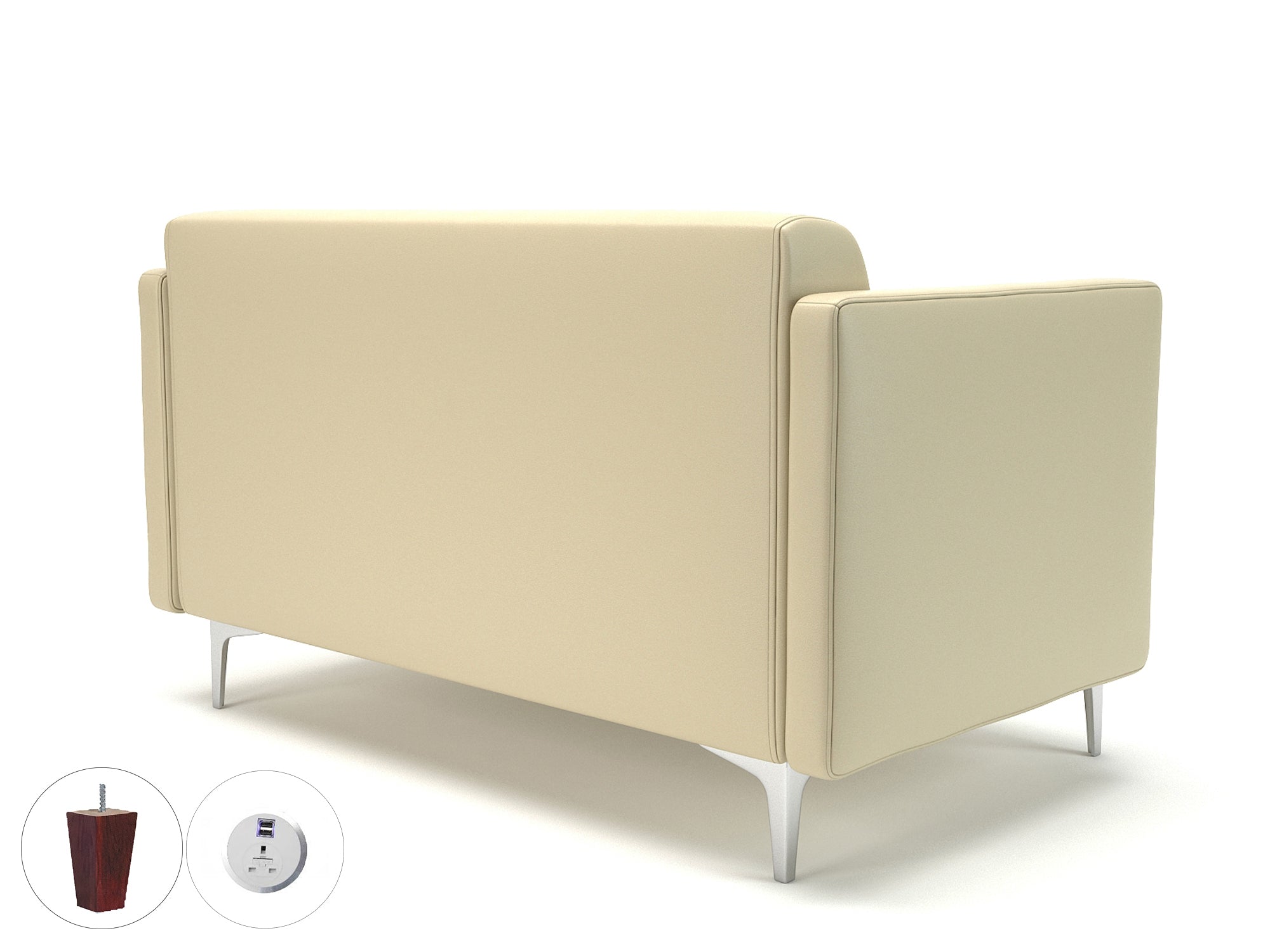 napa-slim-arm-125cm-wide-sofa-in-cristina-marrone-ultima-faux-leather-with-socket Dynamic  Chrome Colour Steel 