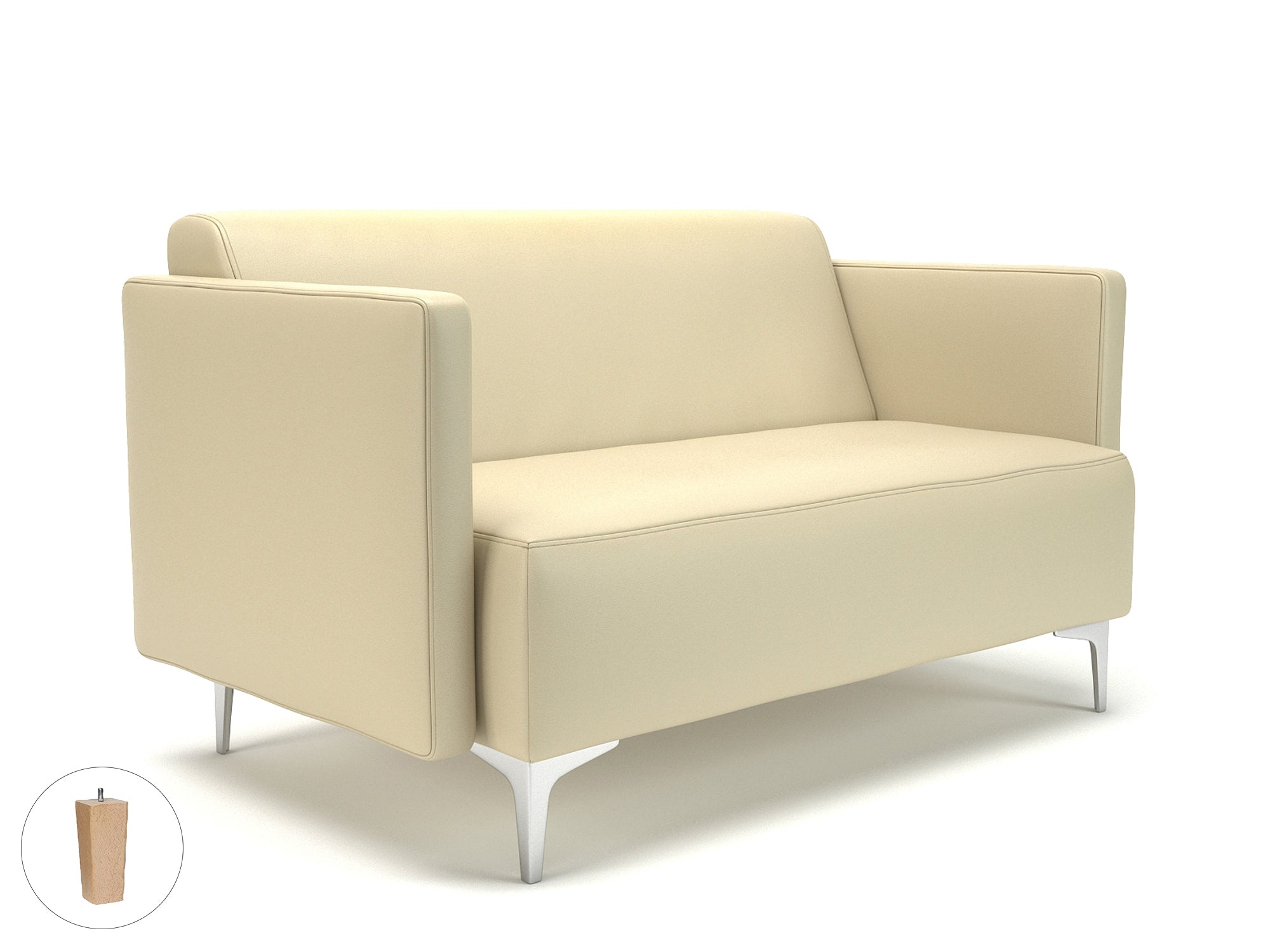 Office furniture napa-slim-arm-125cm-wide-sofa-in-cristina-marrone-ultima-faux-leather Dynamic  Ebony Wood Colour Steel 