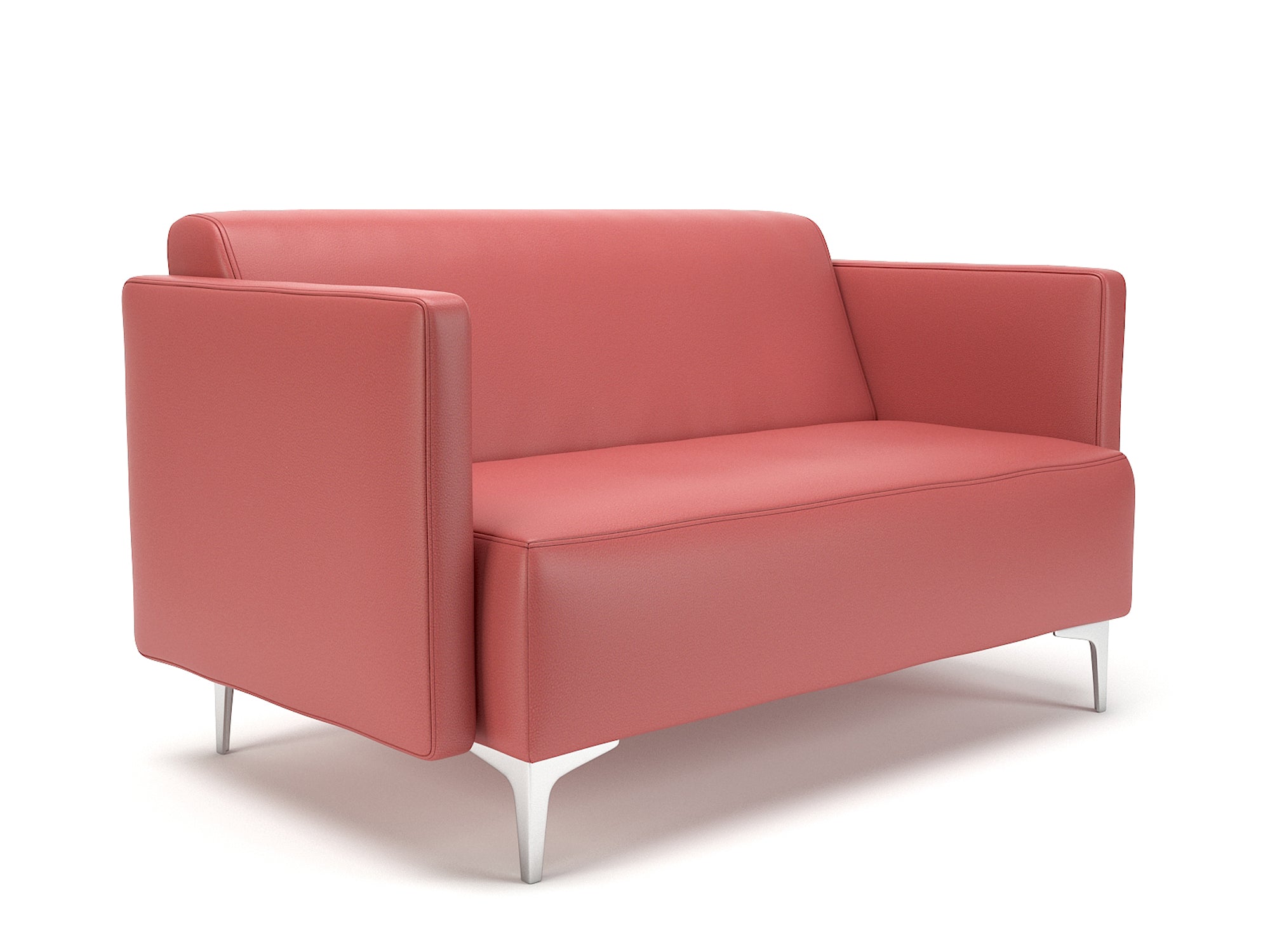 Office furniture napa-slim-arm-125cm-wide-sofa-in-cristina-marrone-ultima-faux-leather Dynamic  Chrome Colour Taupe 