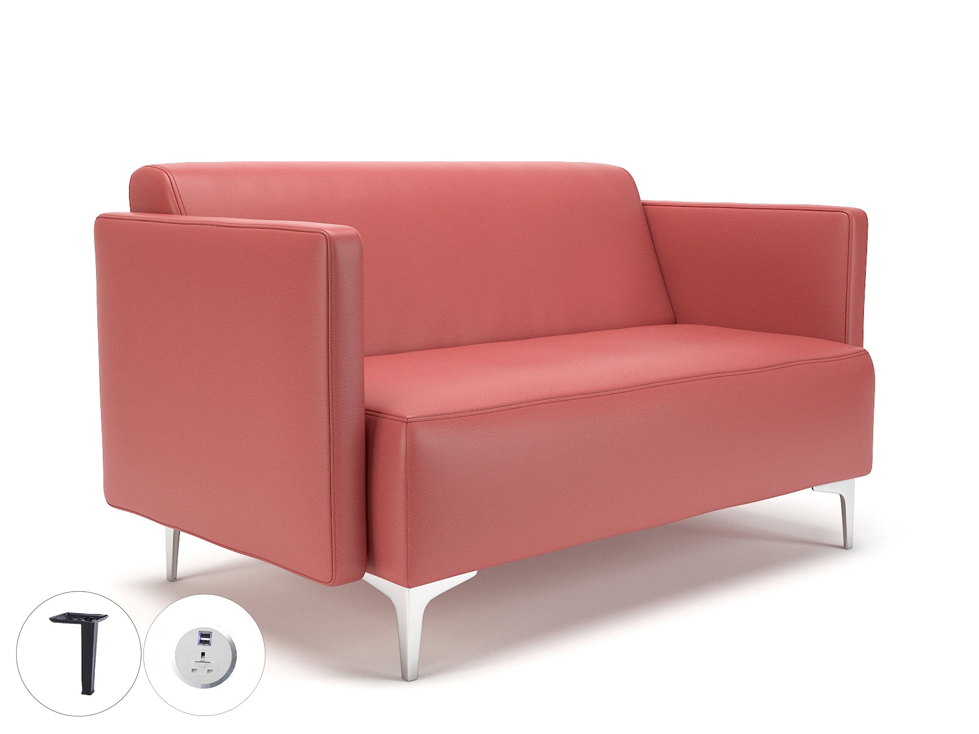 napa-slim-arm-125cm-wide-sofa-in-cristina-marrone-ultima-faux-leather-with-socket Dynamic  Matt Black Colour Taupe 
