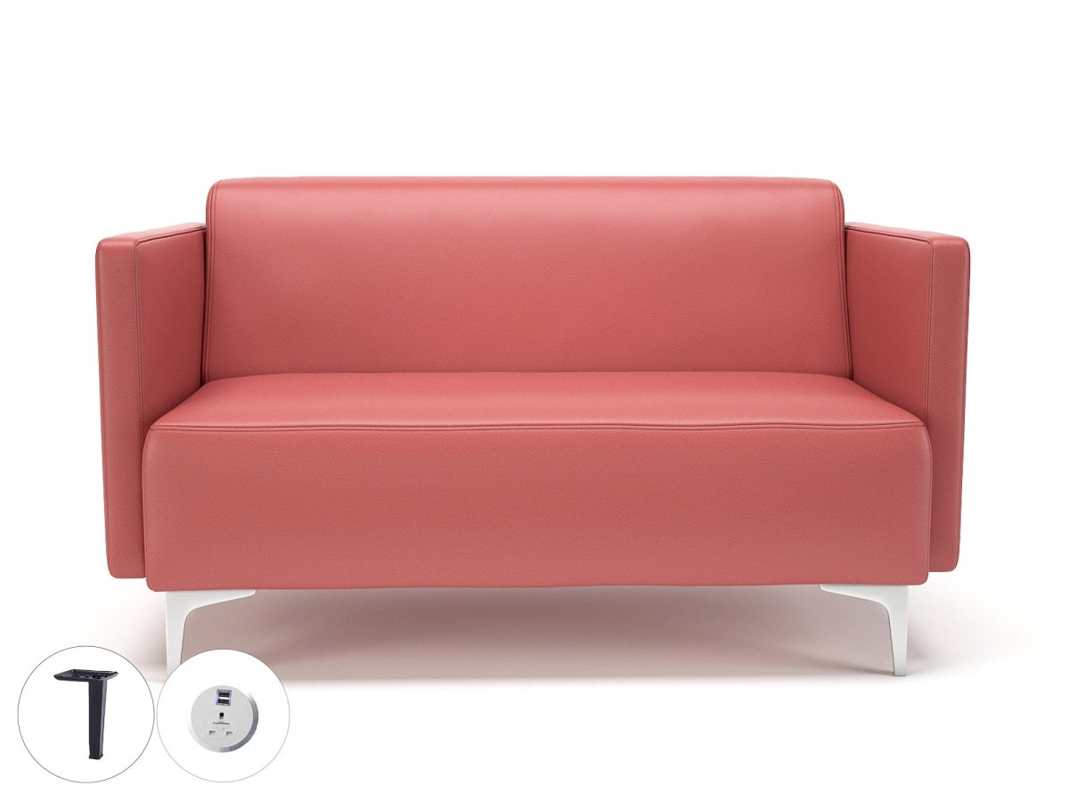 Office furniture napa-slim-arm-125cm-wide-sofa-in-cristina-marrone-ultima-faux-leather-with-socket Dynamic   Colour  