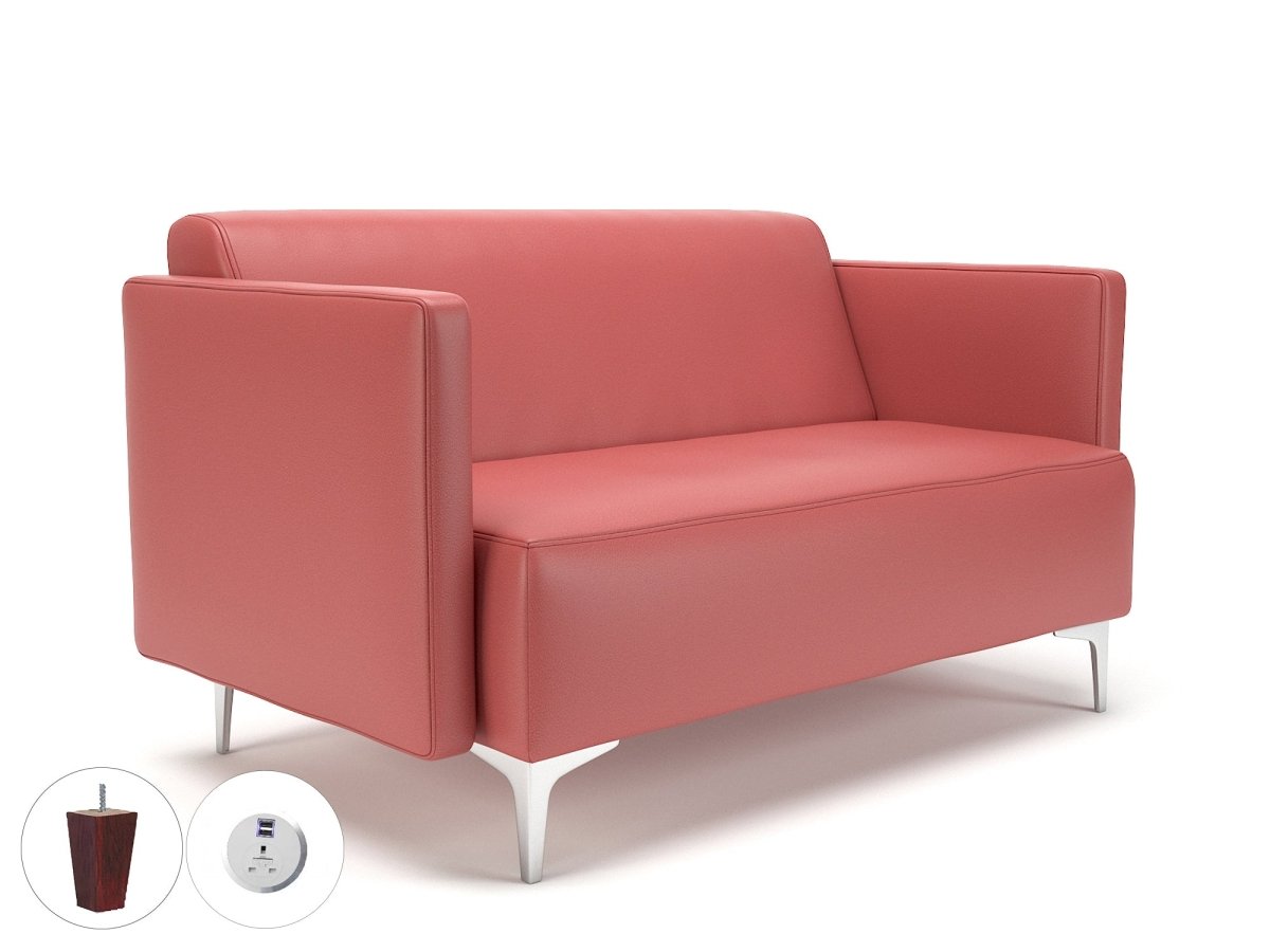 Office furniture napa-slim-arm-125cm-wide-sofa-in-cristina-marrone-ultima-faux-leather-with-socket Dynamic   Colour  