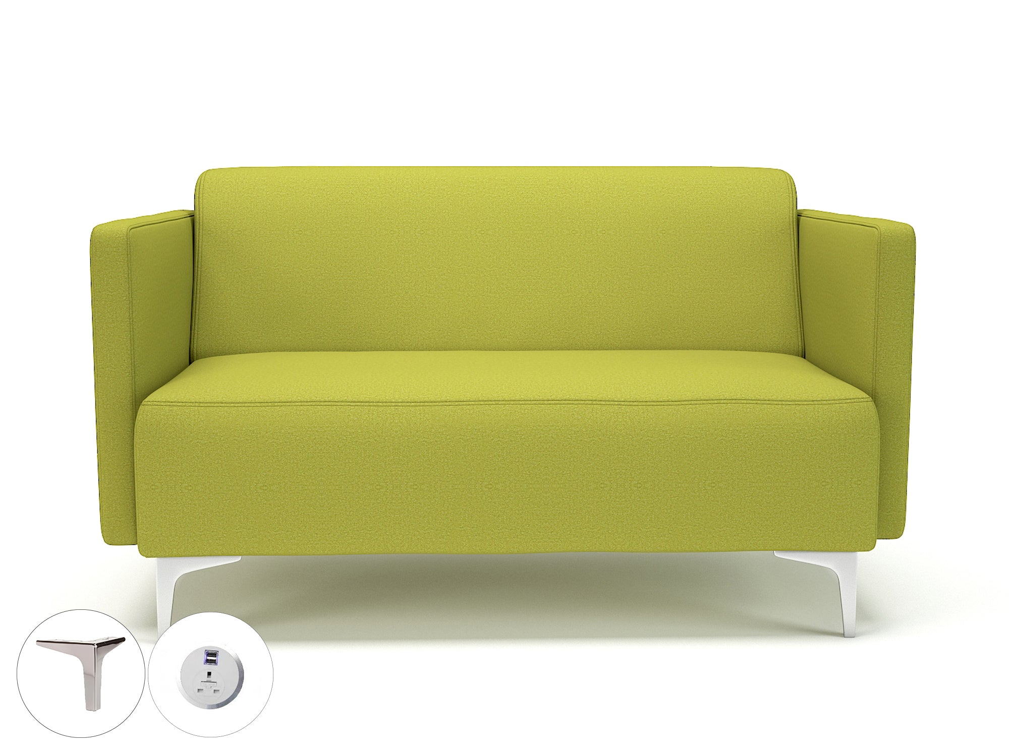 Office furniture napa-slim-arm-125cm-wide-sofa-in-warwick-dolly-fabric-with-socket Dynamic  Ebony Wood Colour Citron 