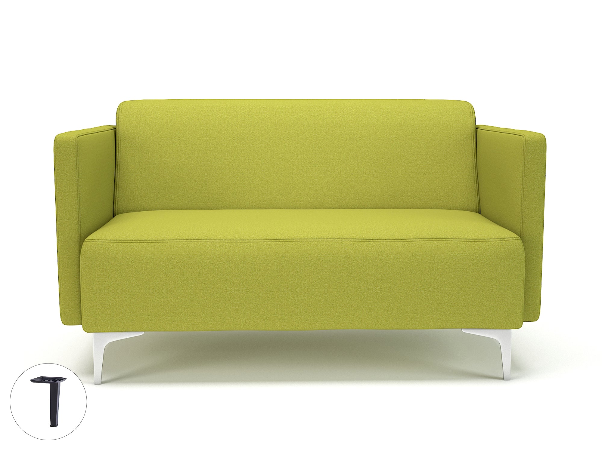 Office furniture napa-slim-arm-125cm-wide-sofa-in-warwick-dolly-fabric Dynamic  Chrome Colour Denim 