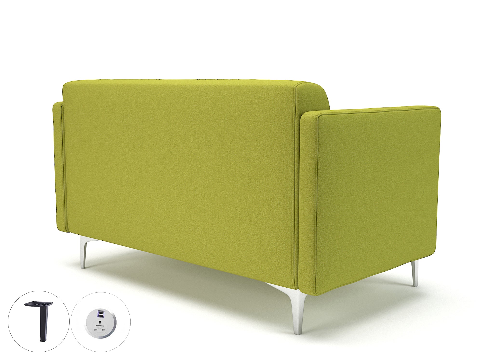 Office furniture napa-slim-arm-125cm-wide-sofa-in-warwick-dolly-fabric-with-socket Dynamic  Ebony Wood Colour Denim 