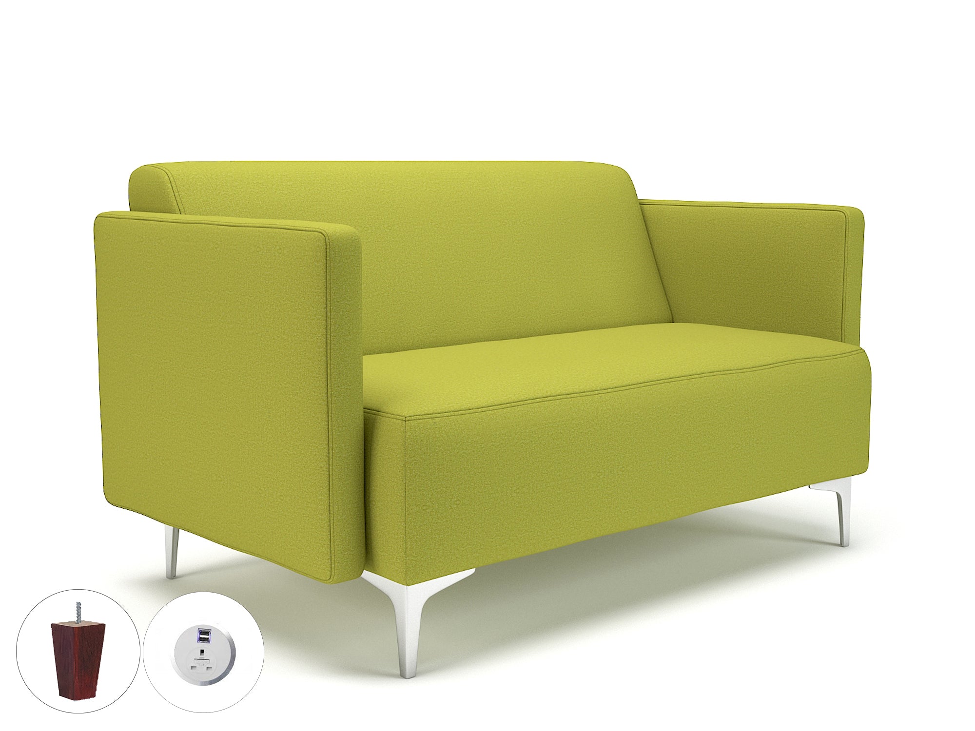 Office furniture napa-slim-arm-125cm-wide-sofa-in-warwick-dolly-fabric-with-socket Dynamic  Light Wood Colour Denim 