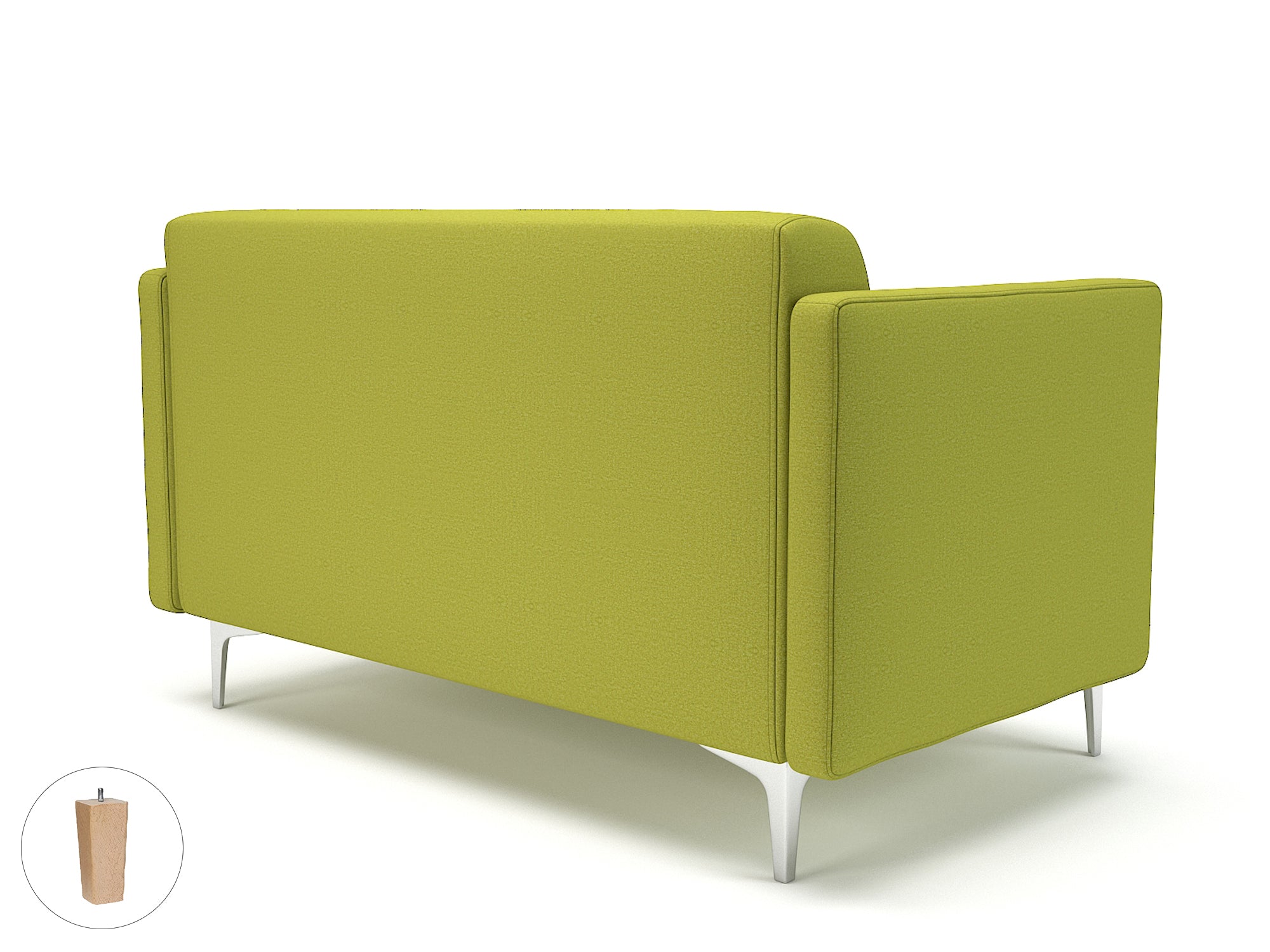 Office furniture napa-slim-arm-125cm-wide-sofa-in-warwick-dolly-fabric Dynamic  Matt Black Colour Ebony 