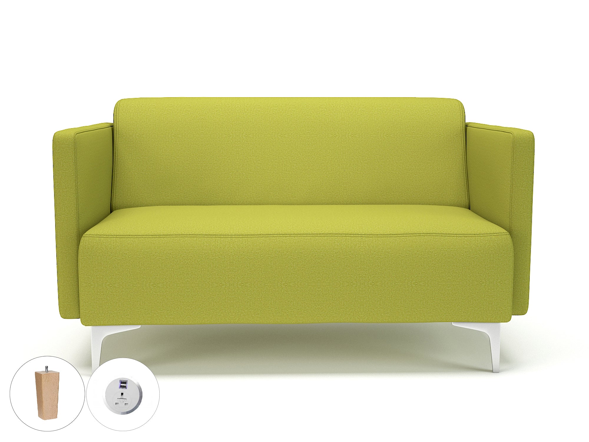 Office furniture napa-slim-arm-125cm-wide-sofa-in-warwick-dolly-fabric-with-socket Dynamic  Light Wood Colour Ebony 