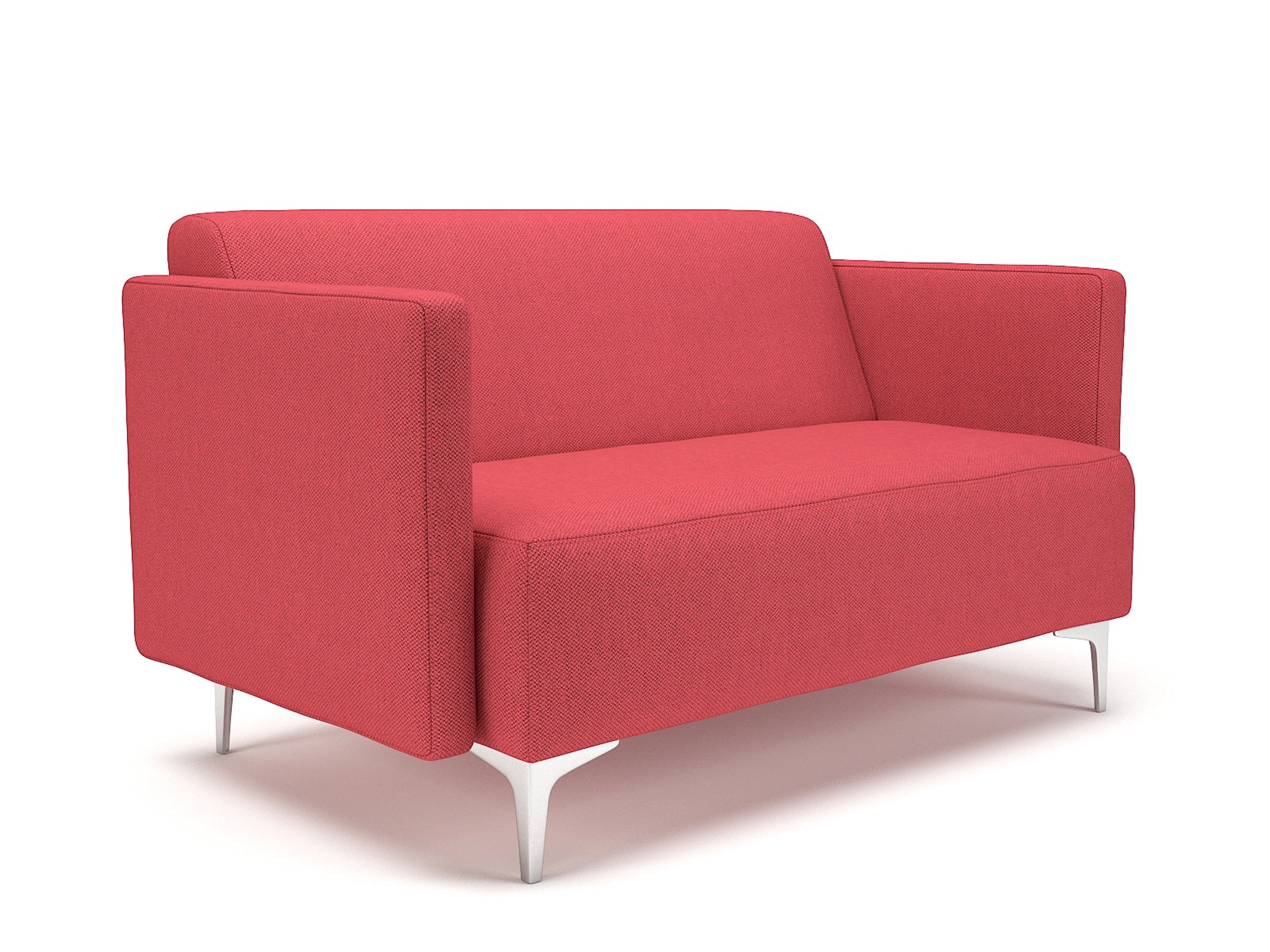 Office Sofa Napa Slim Arm 125cm Wide Sofa in Camira Era Fabric Chrome Colour Cycle 